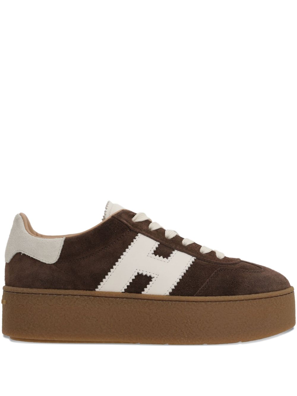 HOGAN Suede Platform Lace-Up Shoes
