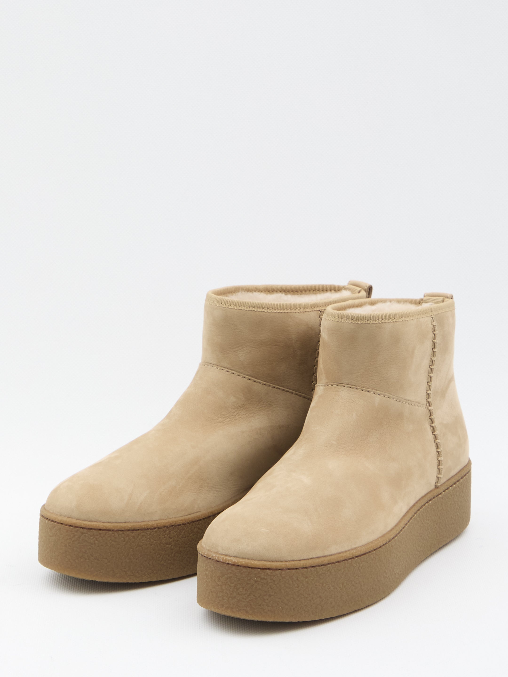 HOGAN Shearling Ankle Boots - 4 cm Sole Height