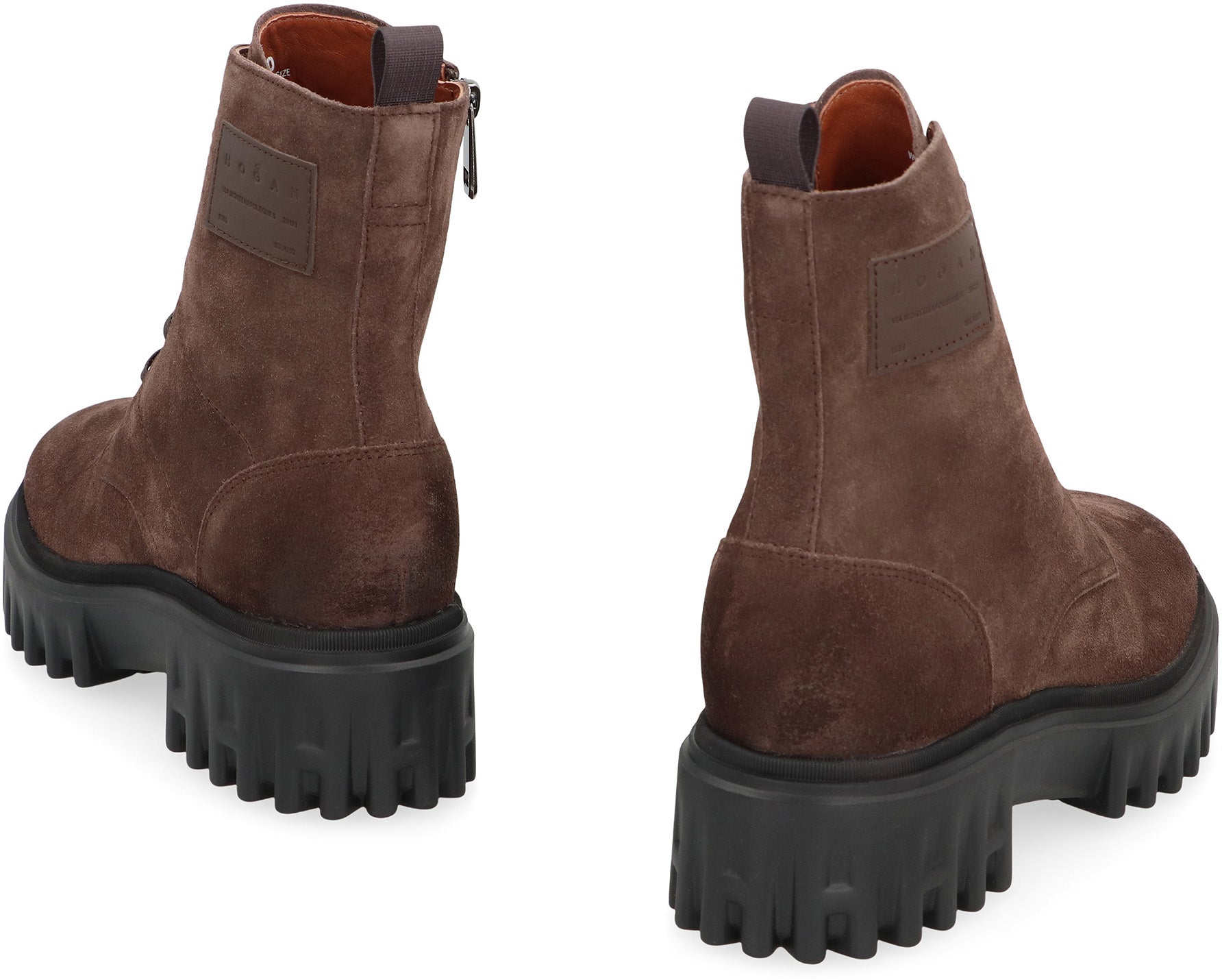HOGAN Combat Boots with Side Zip Closure for Women