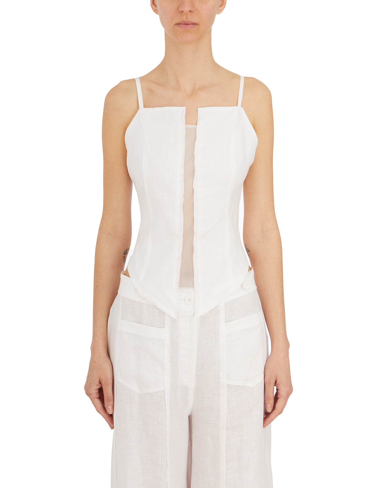 NU Women's Open Front and Back Tank Top - Size 1