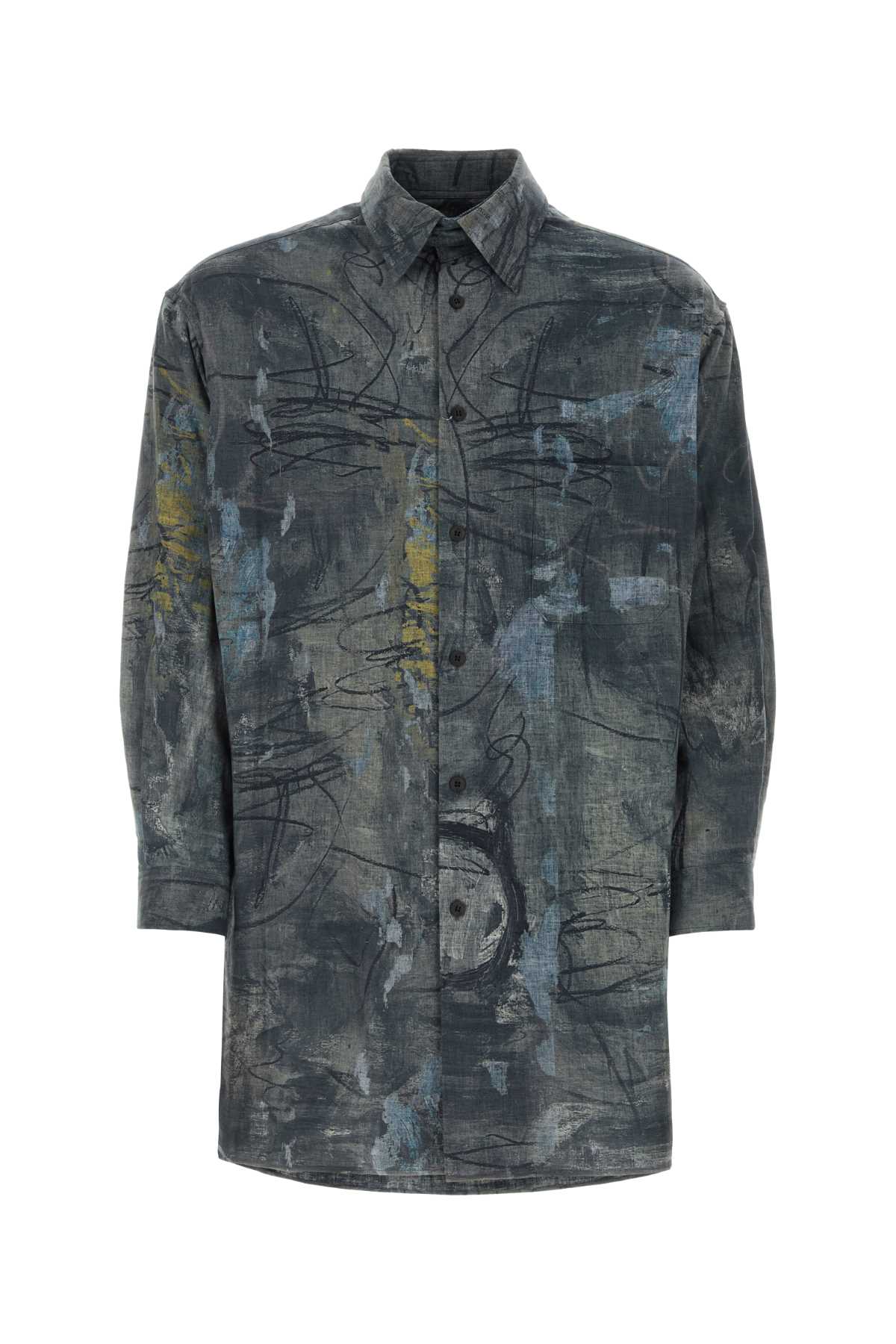 YOHJI YAMAMOTO Printed Cotton Shirt for Men