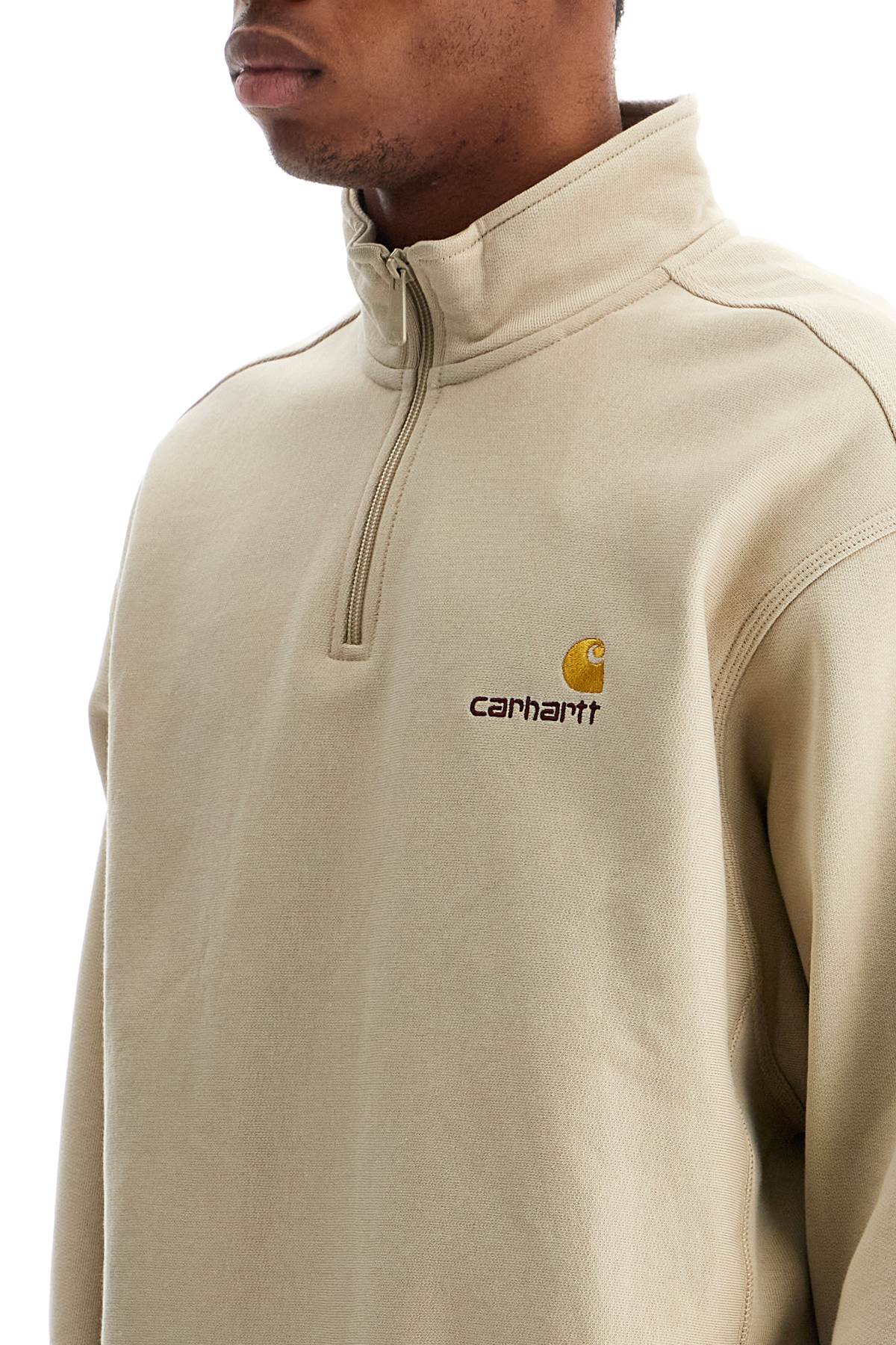 CARHARTT WIP Half Zip American Script Sweatshirt - Mini Fit for Men