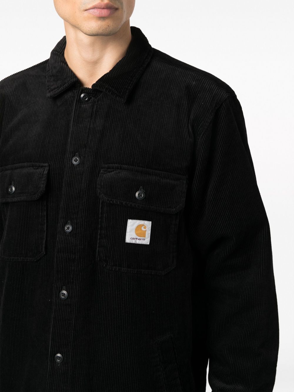 CARHARTT WIP Logo Cotton Shirt Jacket for Men - FW25 Collection