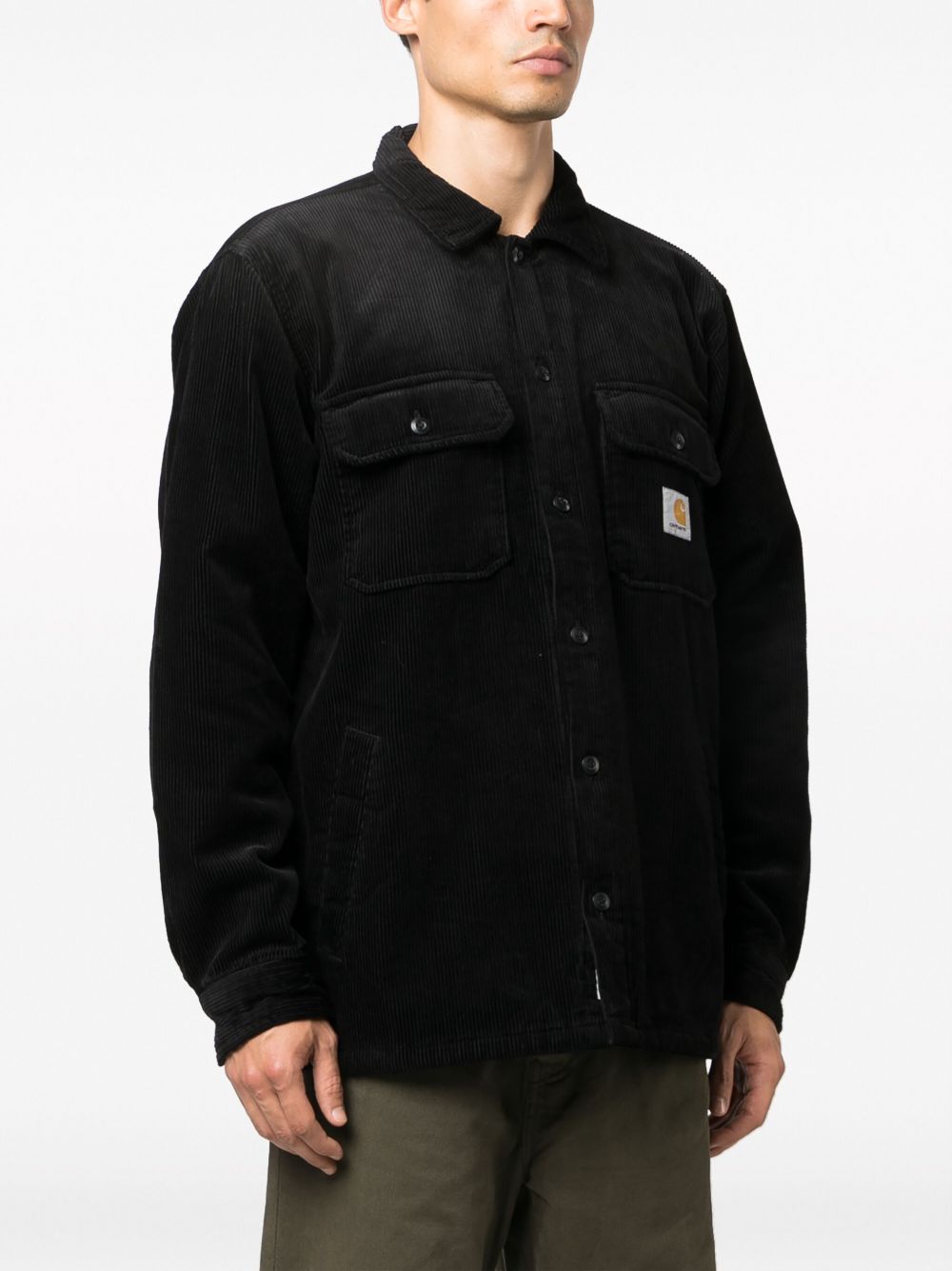 CARHARTT WIP Logo Cotton Shirt Jacket for Men - FW25 Collection