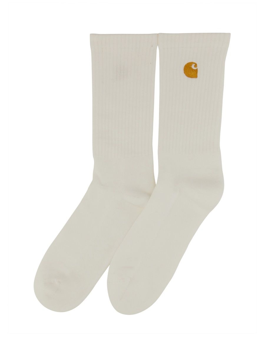CARHARTT WIP High-Top Socks with Embroidered Logo