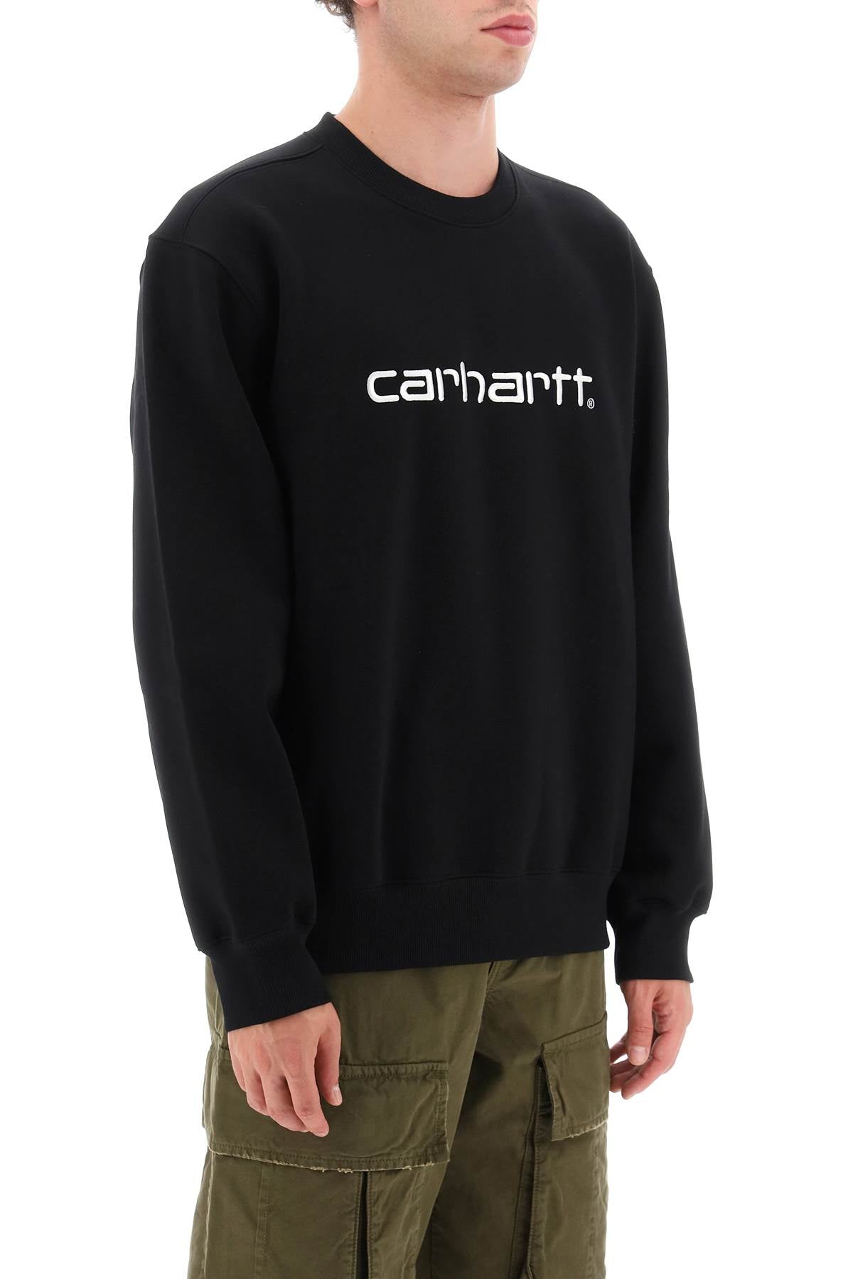CARHARTT WIP Logo Cotton Crewneck Sweatshirt - Men's