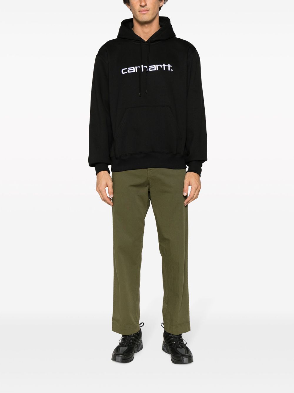 CARHARTT WIP Logo Cotton Hoodie for Men - FW25 Collection
