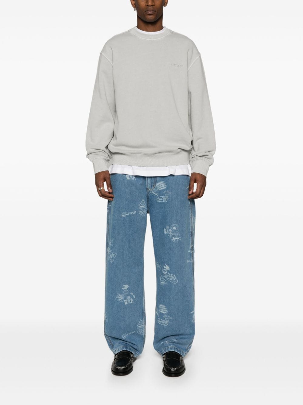 CARHARTT WIP Duster Script Cotton Sweatshirt - Men's Style