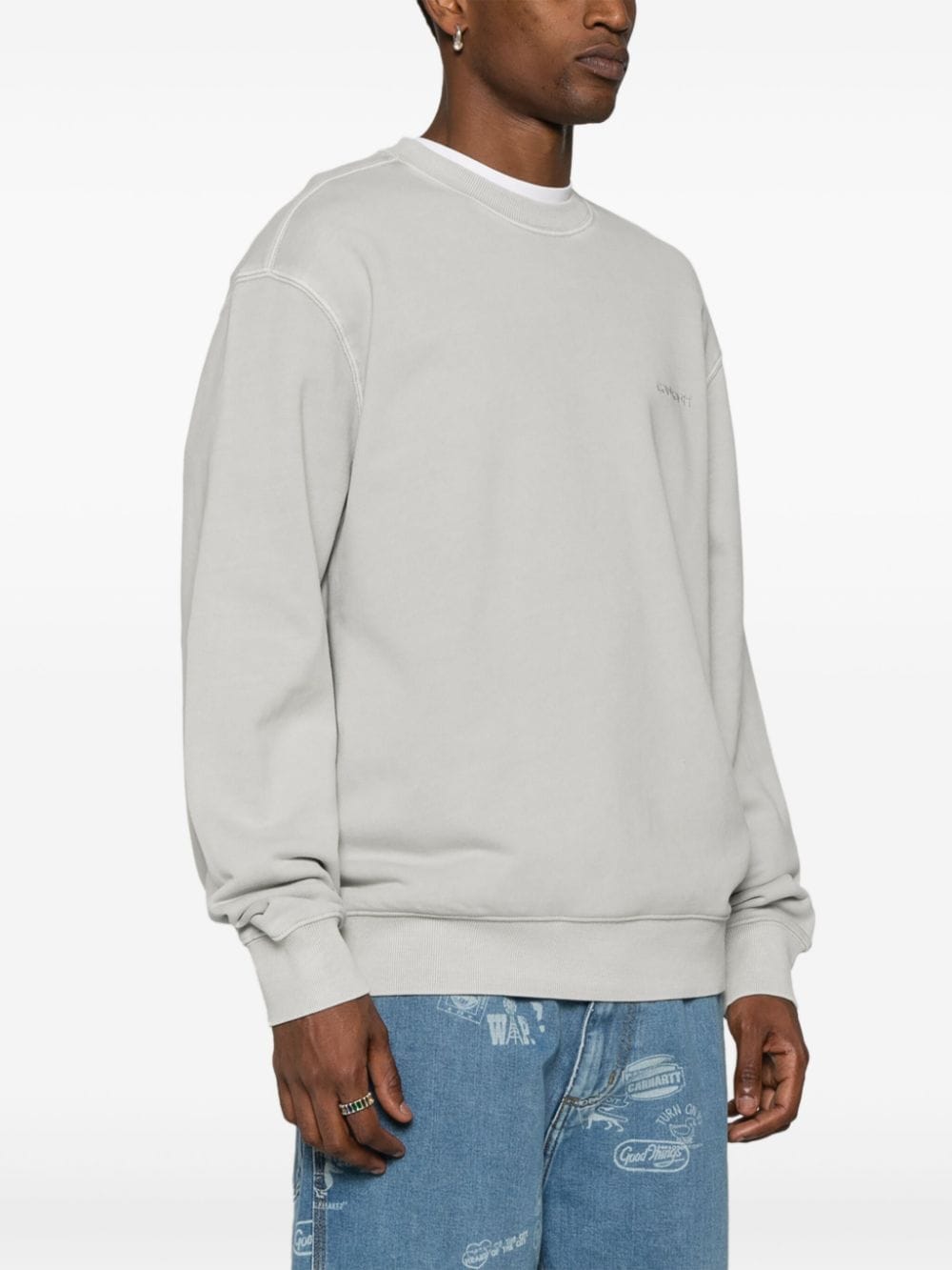 CARHARTT WIP Duster Script Cotton Sweatshirt - Men's Style