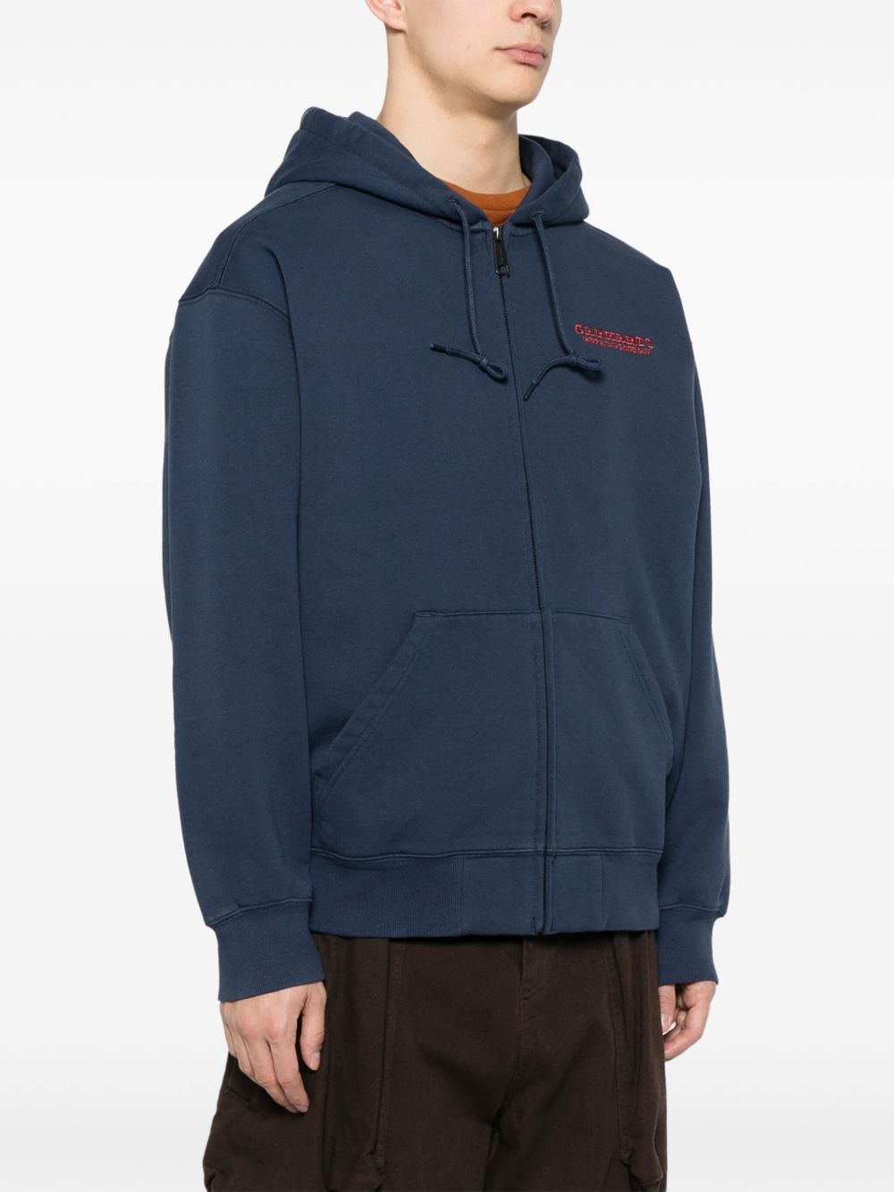 CARHARTT WIP Zipped Hoodie with Embroidered Logo - SS25