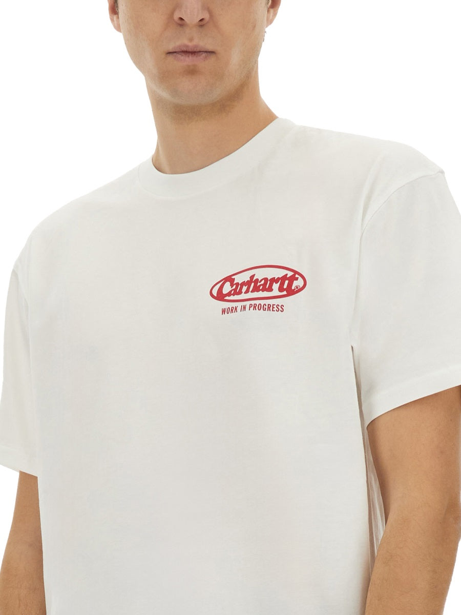 CARHARTT WIP Logo Cotton T-Shirt - SS25 - Men’s Crew Neck Short Sleeves