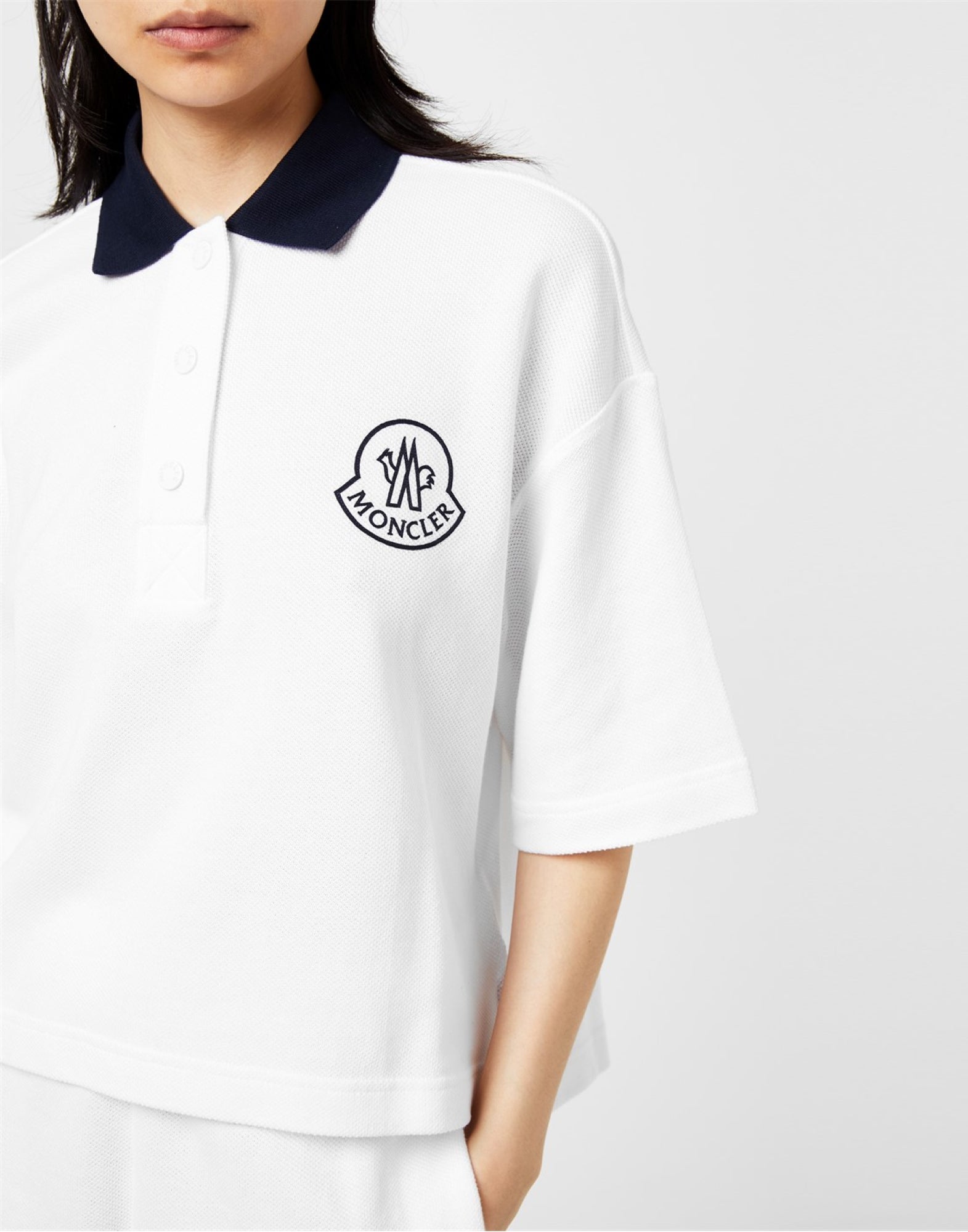 MONCLER Embroidered Logo Short-Sleeved Polo Shirt
