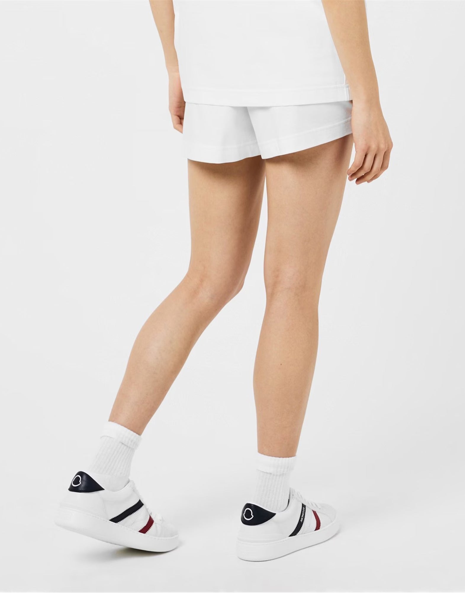 MONCLER Stripe Detail Logo Mini Shorts for Women