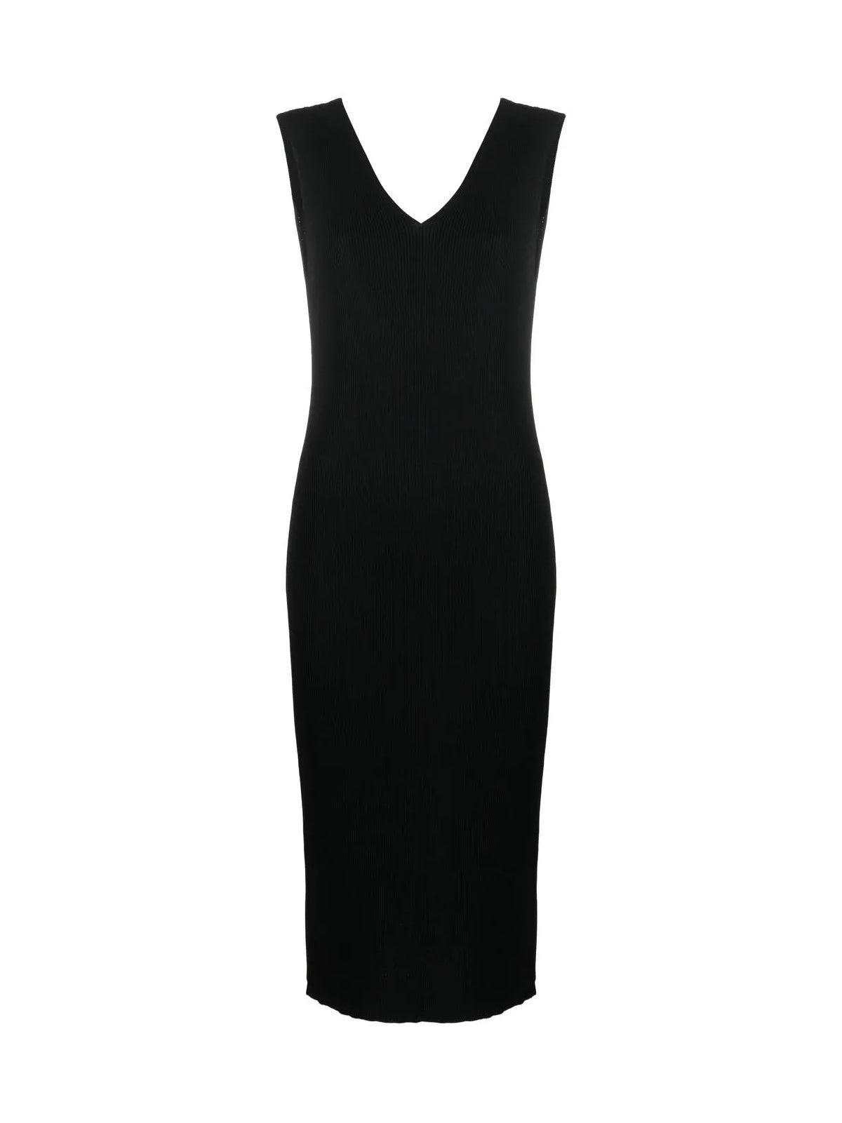 MONCLER Knit Logo Midi Dress - Sleek and Stylish