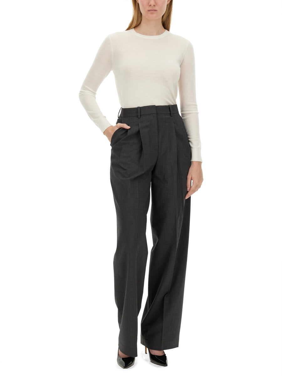 THEORY Slim Fit Wool Shirt - Women