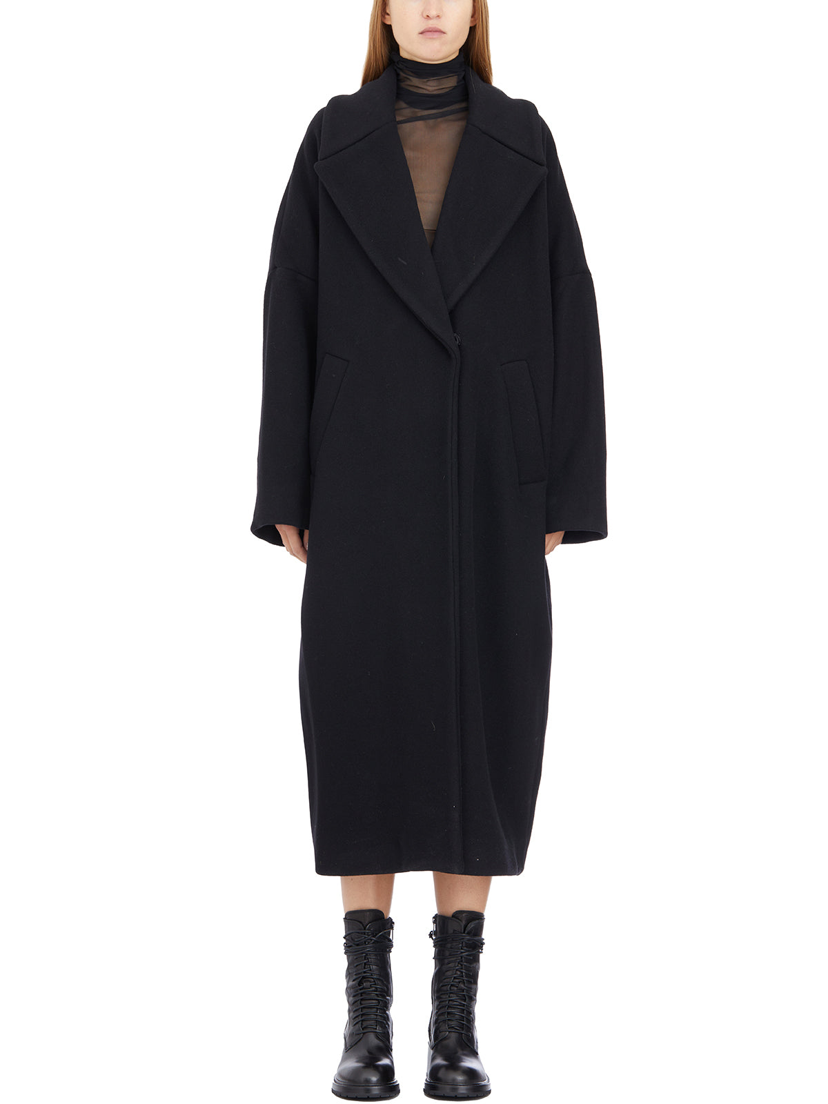 ANDREA YA'AQOV Oversized Monopetto Jacket with Two-Button Closure - Size S