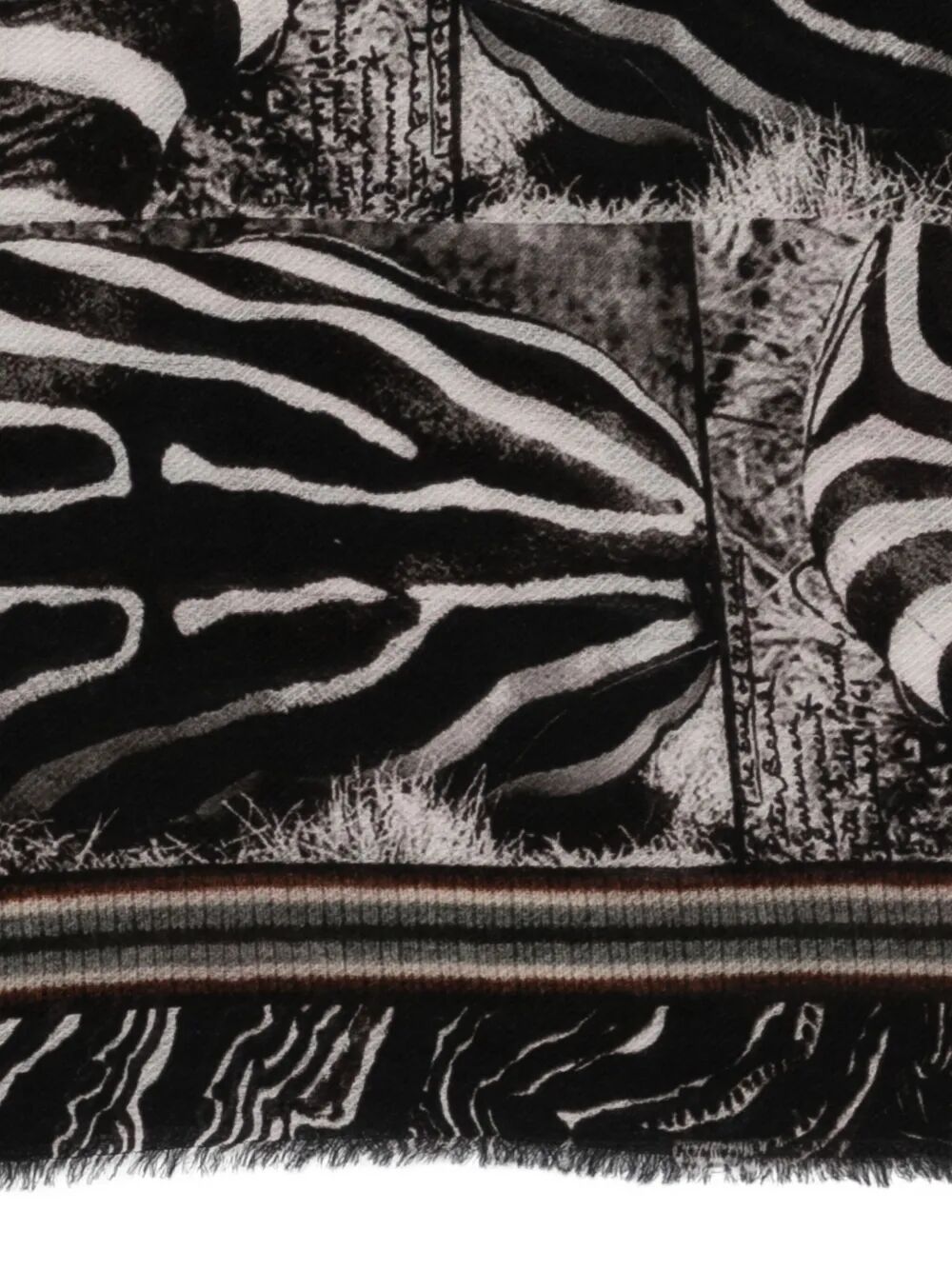 FALIERO SARTI Zebra Pattern Stole Collaboration with Peter Beard Studio