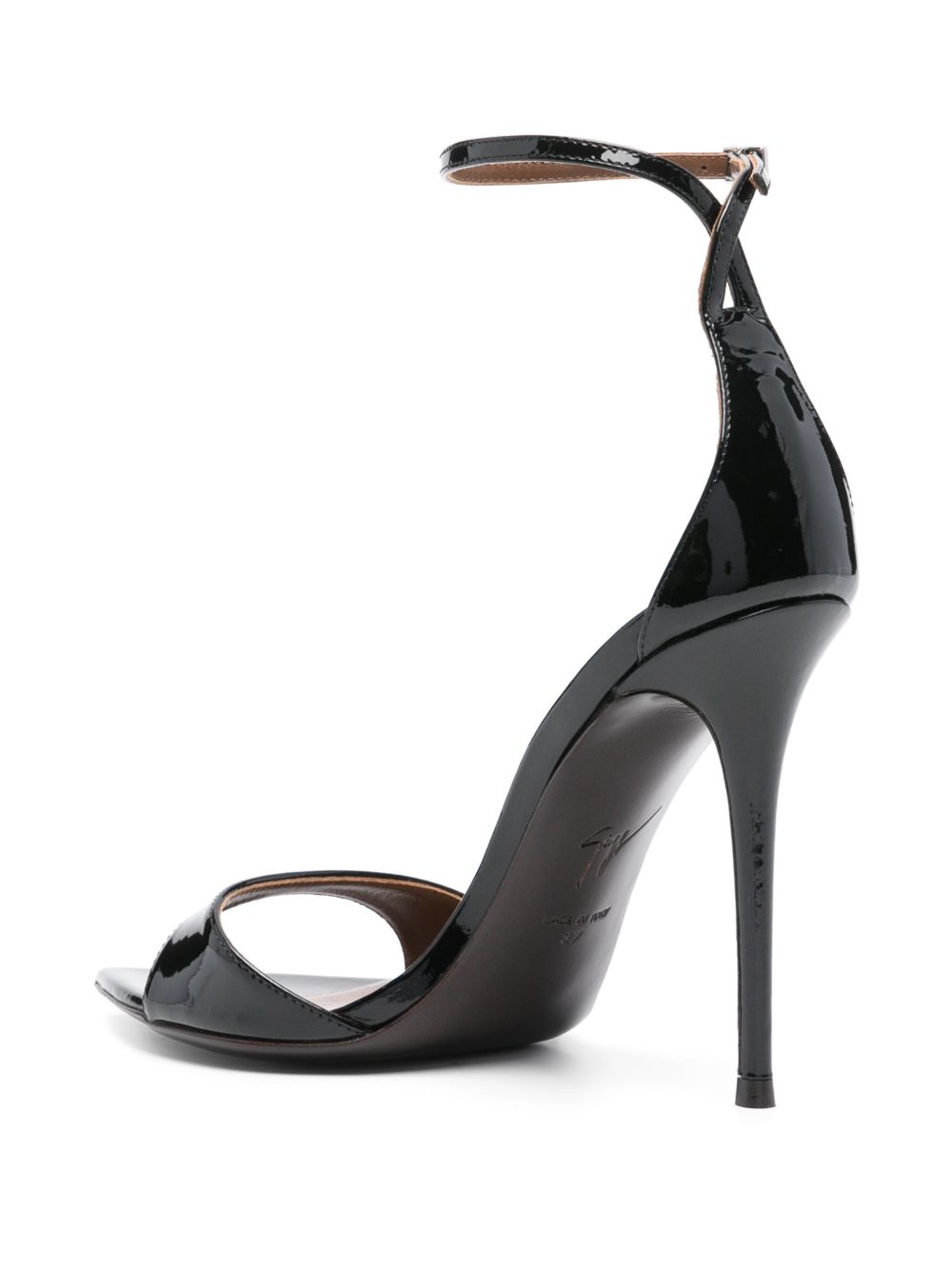 GIUSEPPE ZANOTTI Intriguing Patent Leather Sandals with High Stiletto Heel