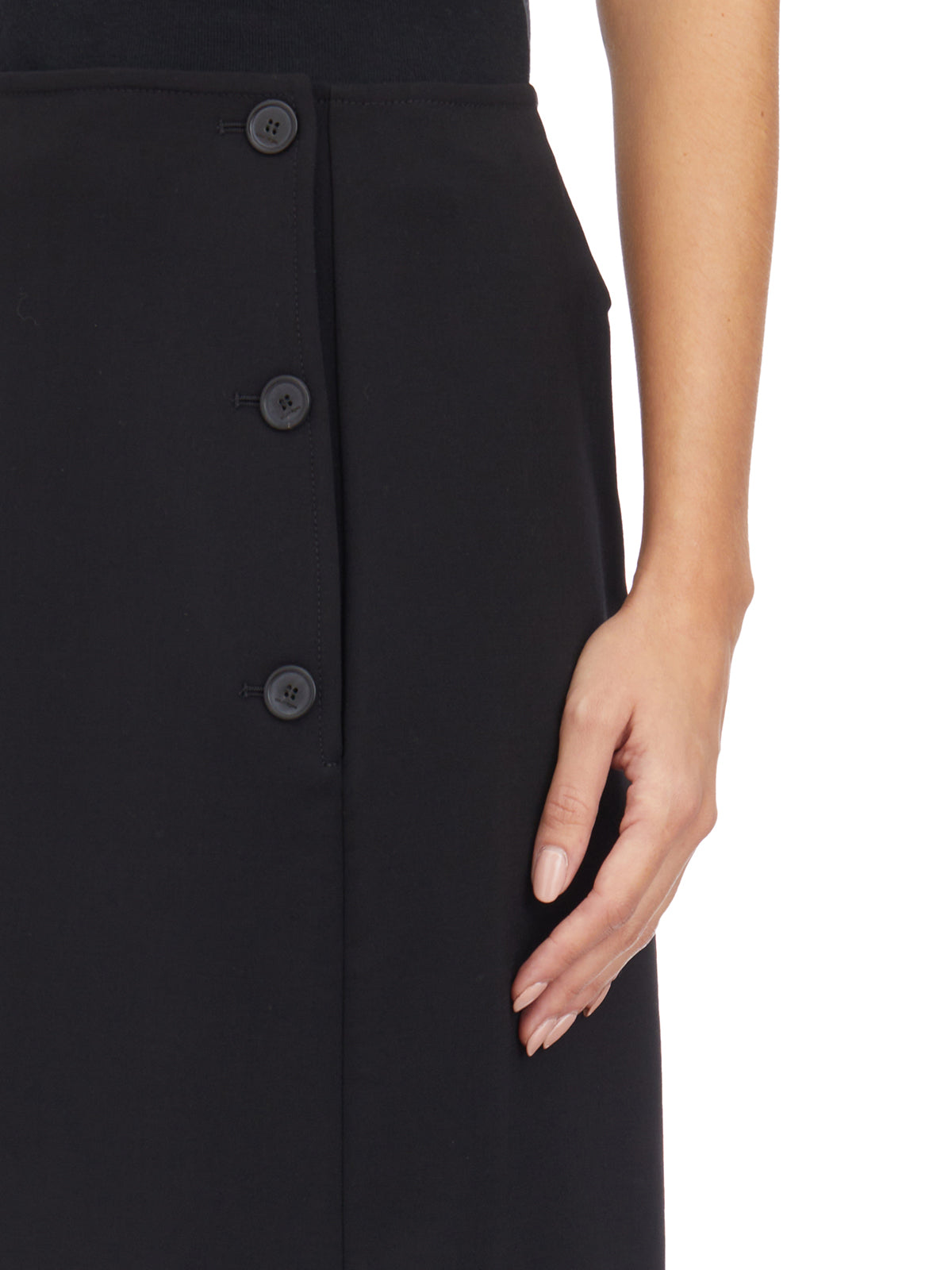 COURREGÈS Tailored Midi Skirt with Front Buttons - Size 40