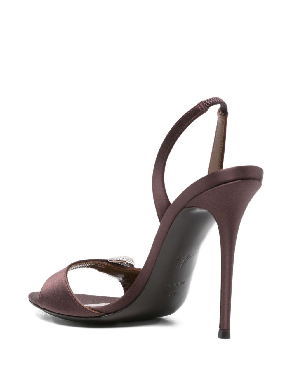 GIUSEPPE ZANOTTI Satin Heel Slingback Sandals for Women