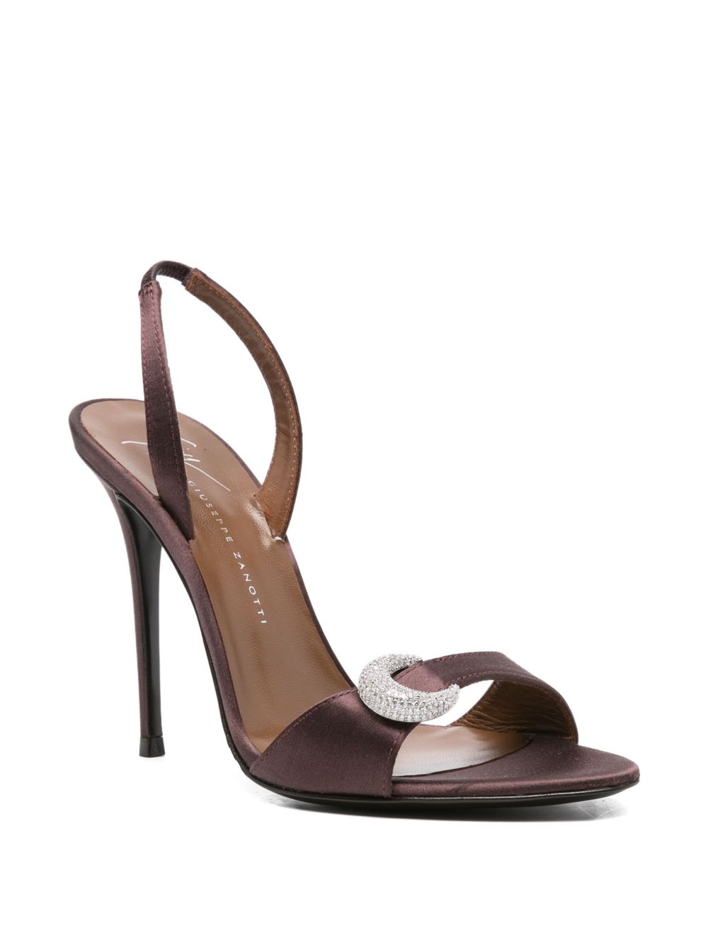 GIUSEPPE ZANOTTI Satin Heel Slingback Sandals for Women