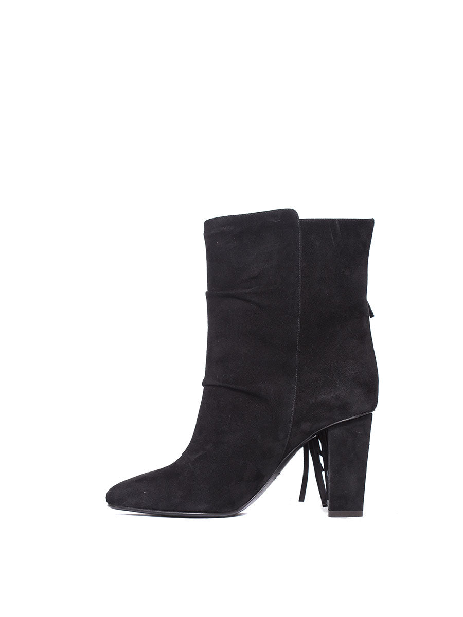 GIUSEPPE ZANOTTI Suede Unkle Boot with Fringes - 90mm Heel