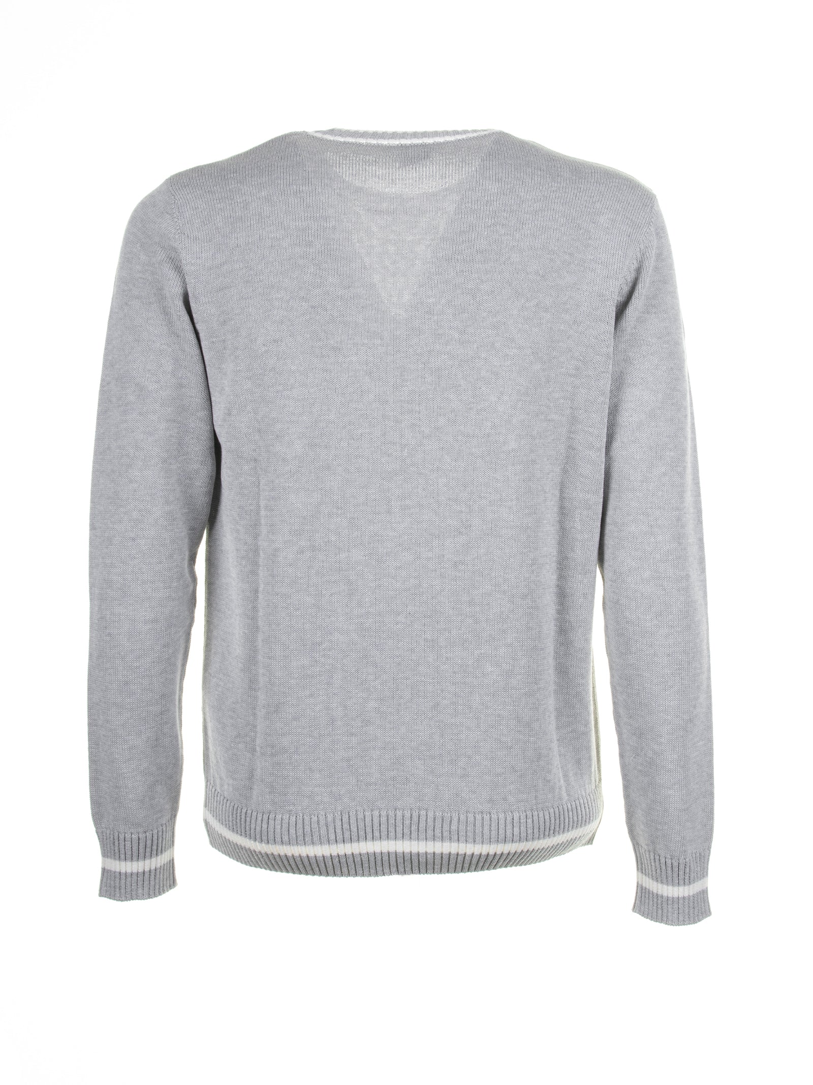 ELEVENTY Light Gray Crew Neck Sweater for Men