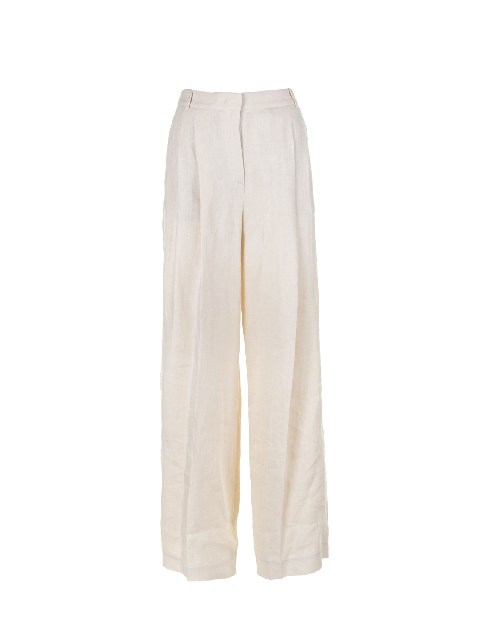 ELEVENTY High-Waisted Linen Trousers for Women