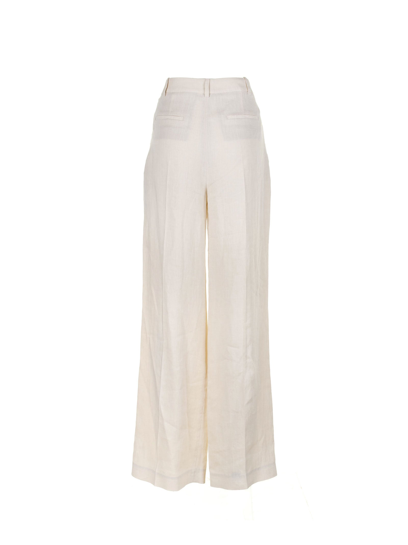 ELEVENTY High-Waisted Linen Trousers for Women