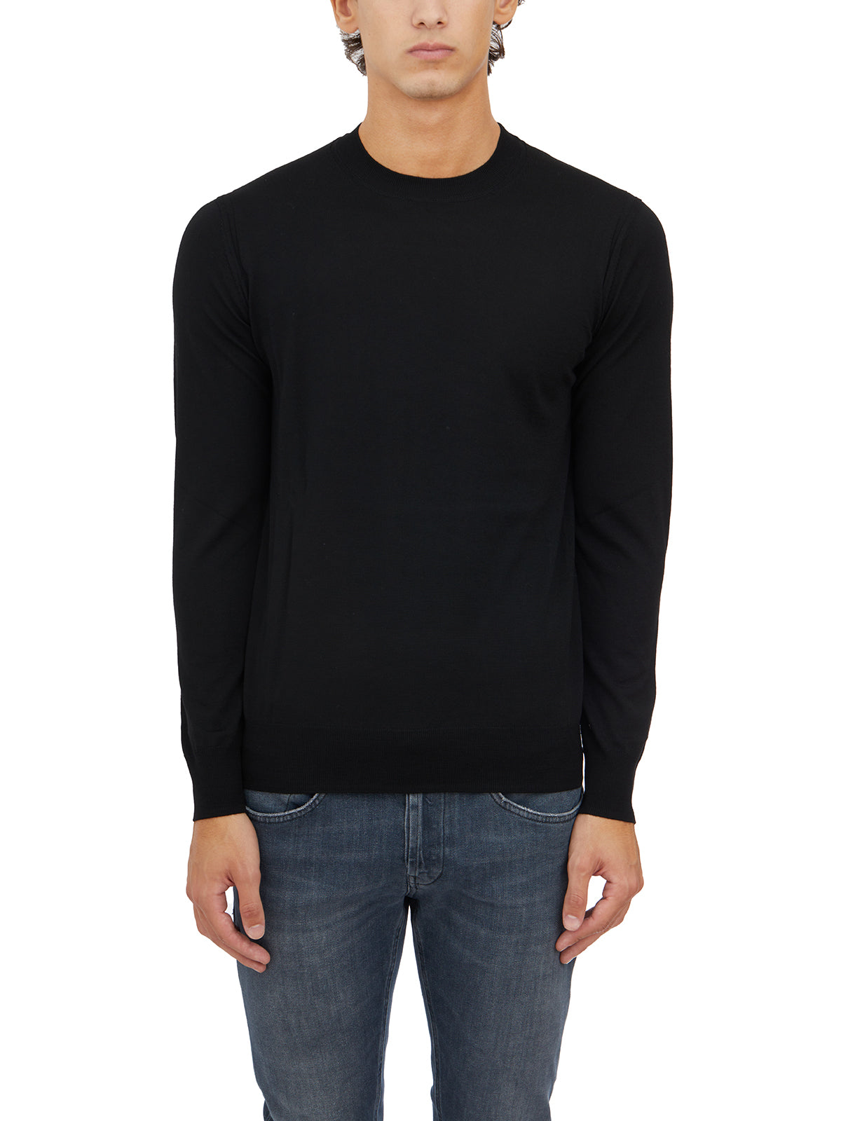 PAOLO PECORA Classic Crewneck Men's Sweater - Size L