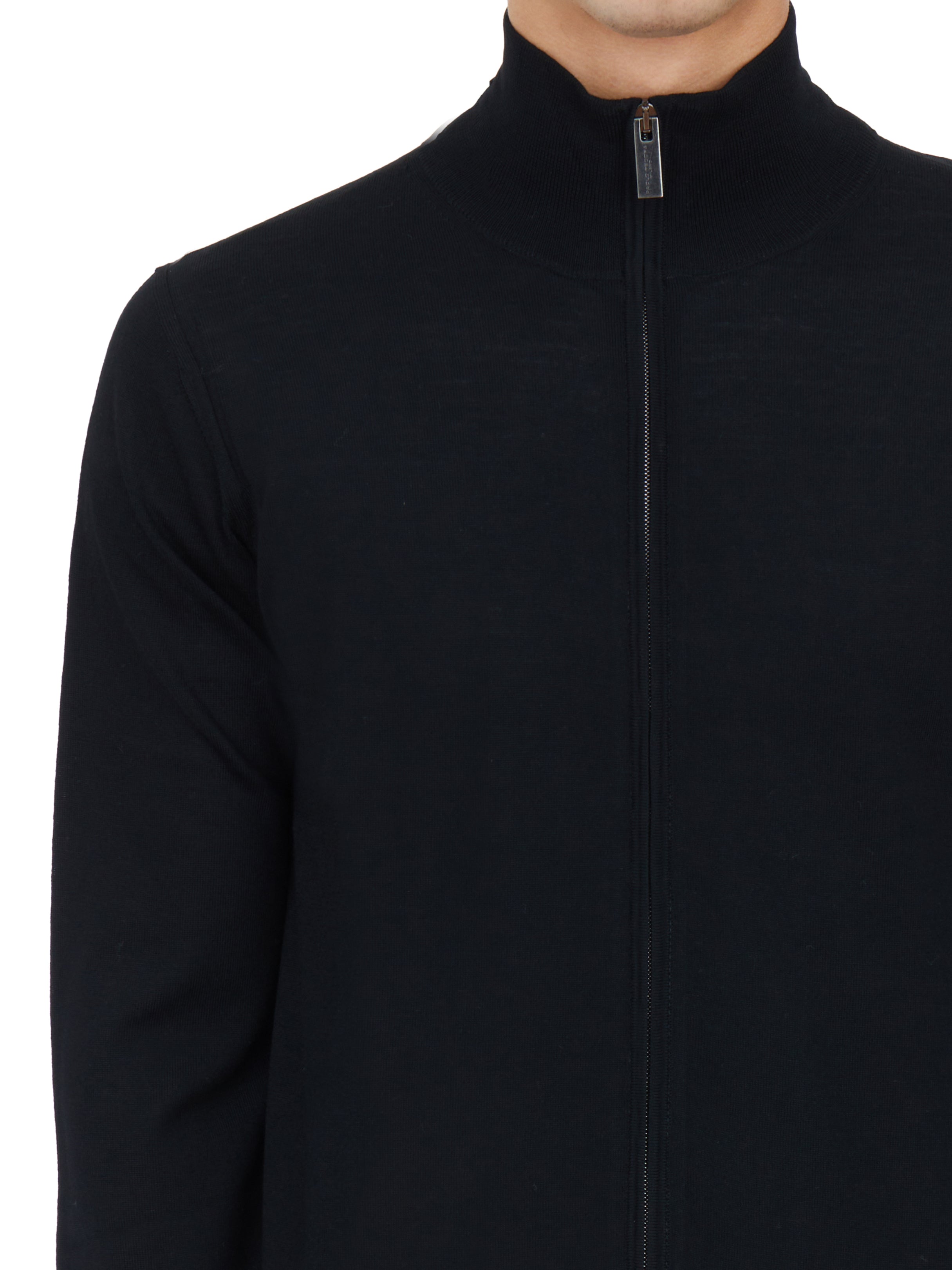 PAOLO PECORA Slim Fit Zip-Front Sweater - Size M