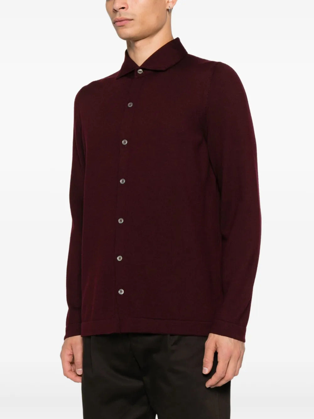 TAGLIATORE Classic Cardigan with Shirt Collar for Men