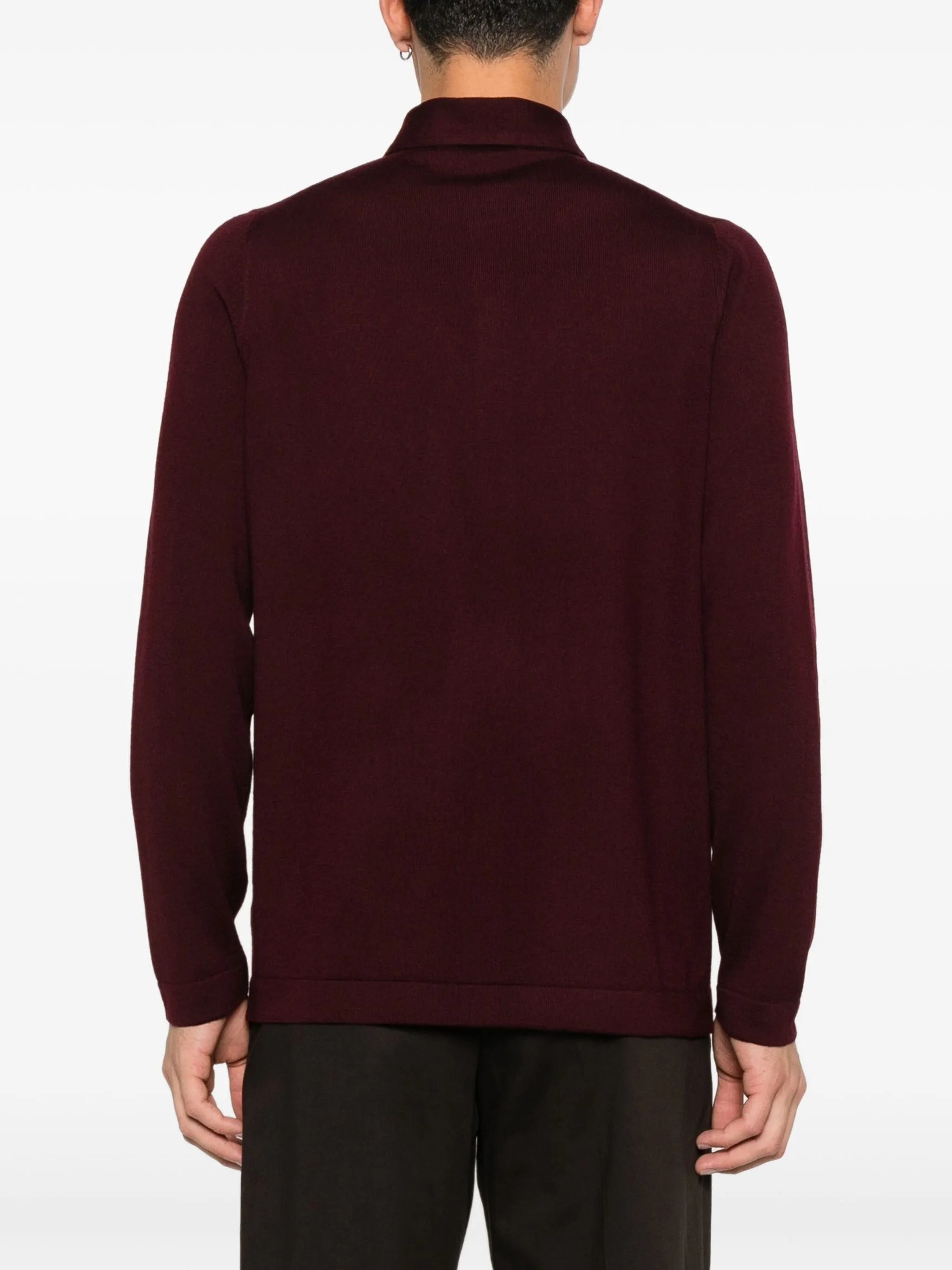 TAGLIATORE Classic Cardigan with Shirt Collar for Men