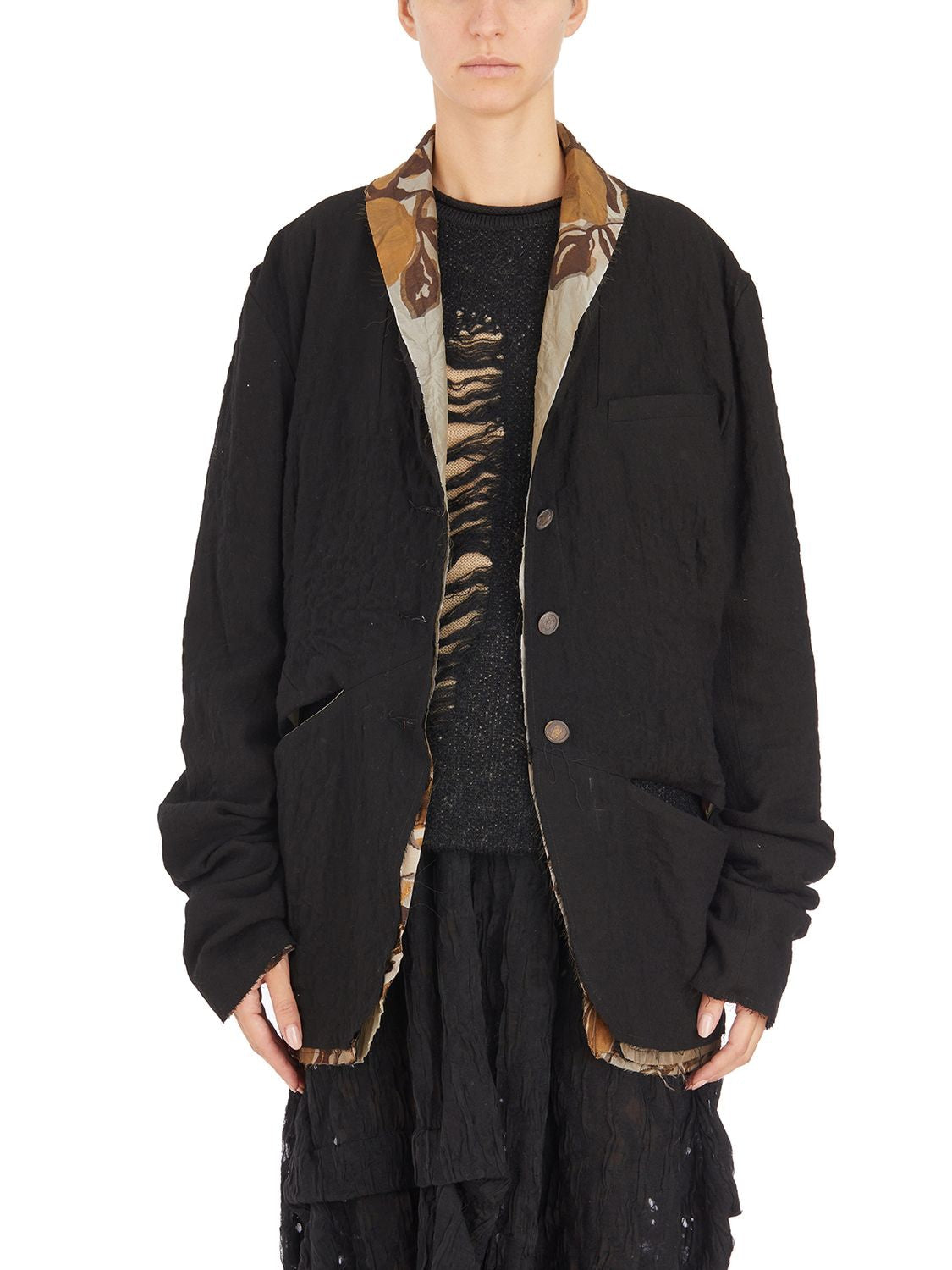 CHIAHUNG SU Reversible Jacket with Two Button Closure - Size M