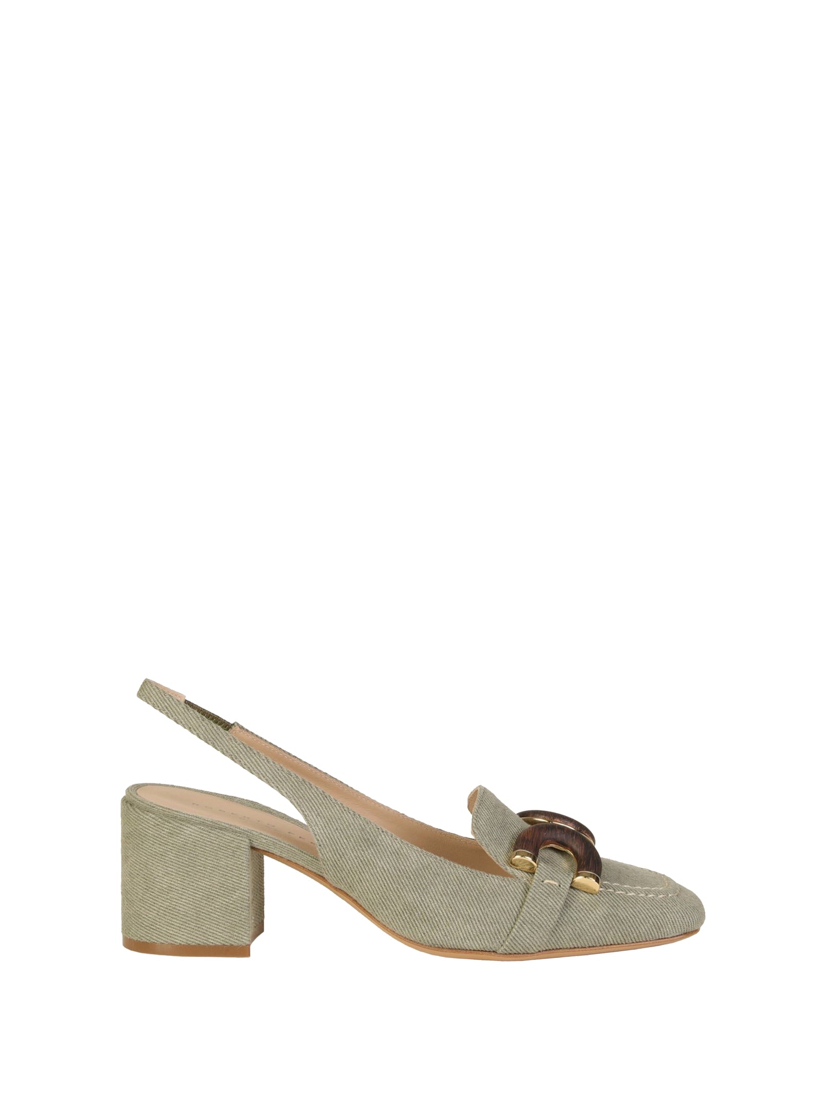 ROBERTO FESTA Chic Slingback Sandals with Wooden Accessory