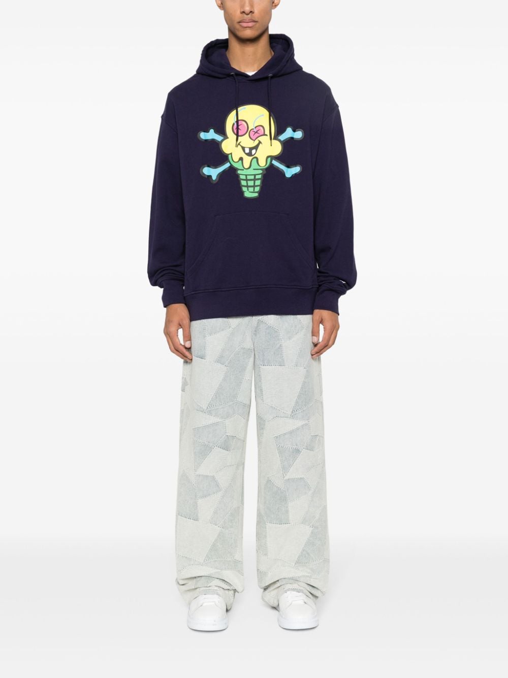 BILLIONAIRE BOYS CLUB Graphic Printed Hoodie with Drawstring Detail