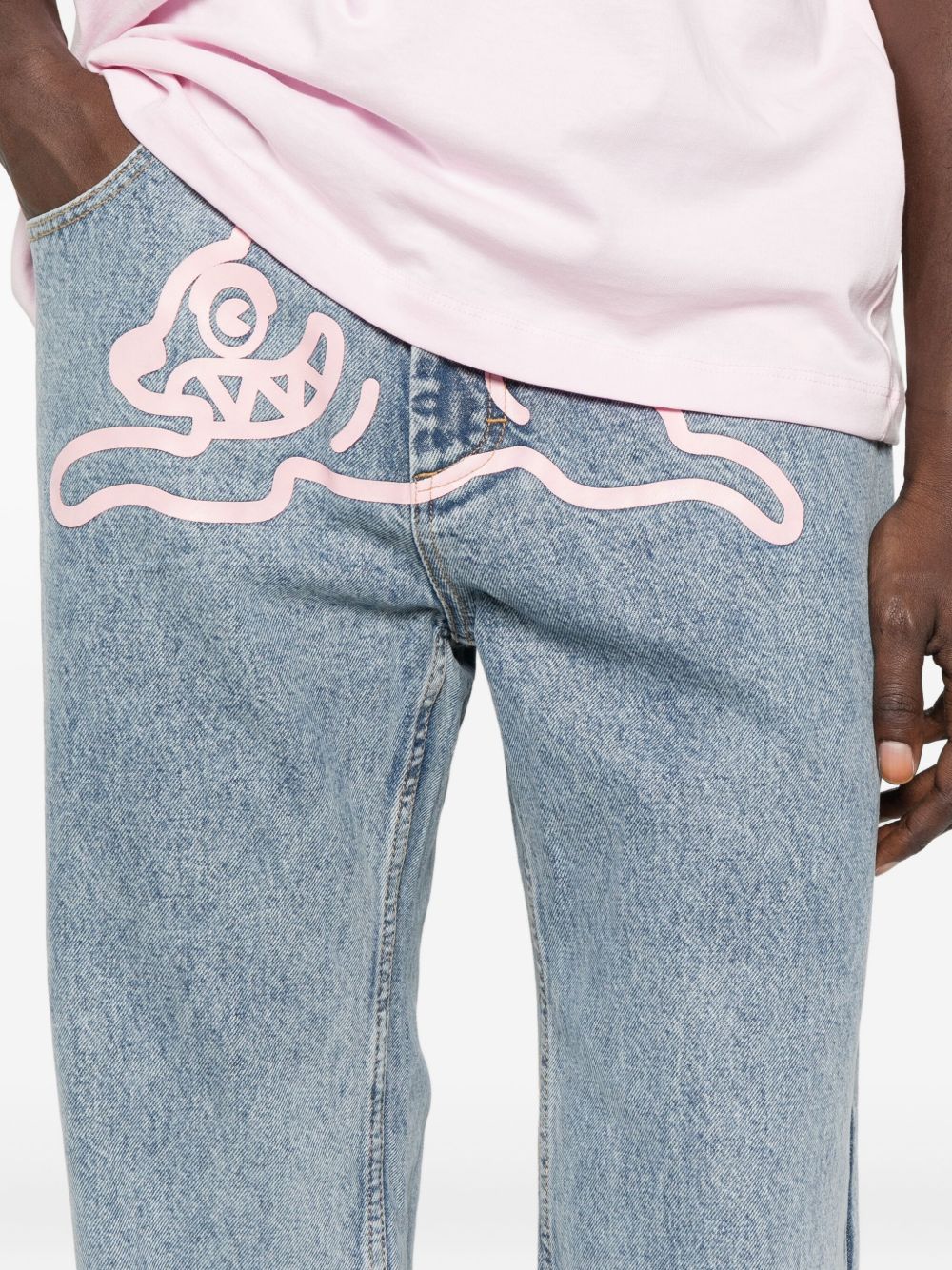 BILLIONAIRE BOYS CLUB Running Dog Denim Jeans for Men - Straight Leg Style
