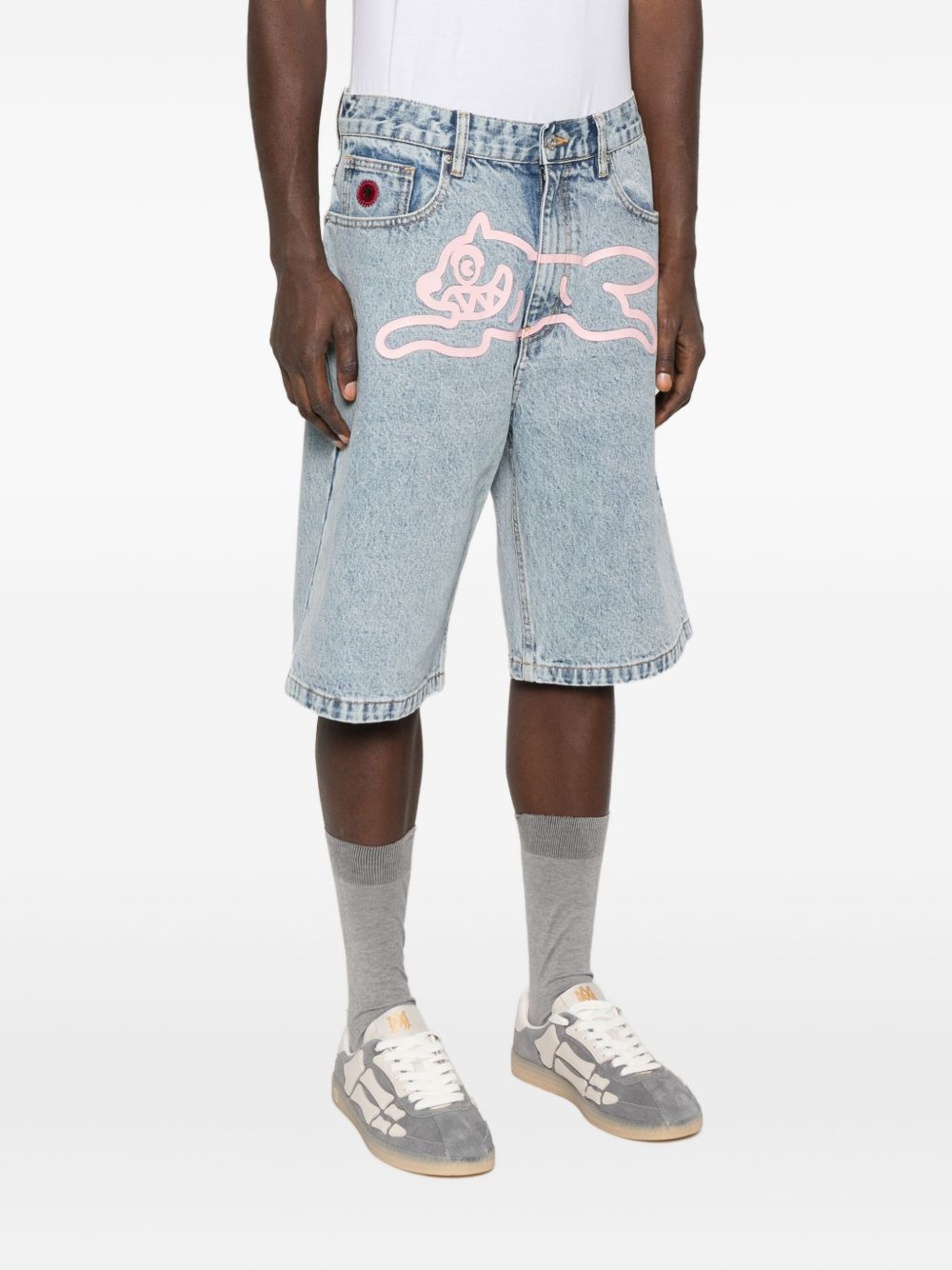 BILLIONAIRE BOYS CLUB Men's Running Dog Denim Shorts