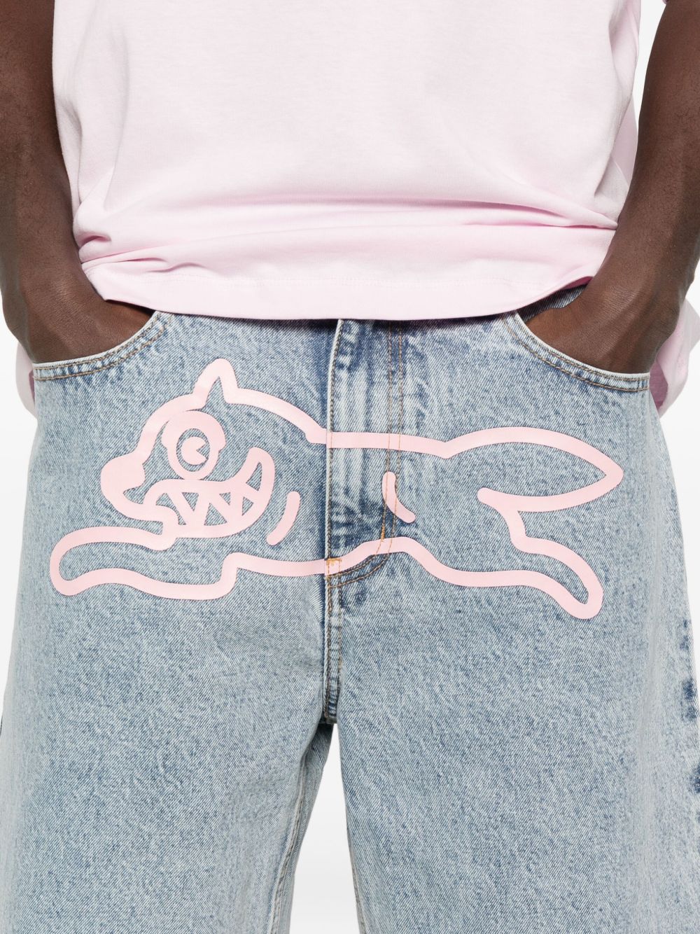 BILLIONAIRE BOYS CLUB Men's Running Dog Denim Shorts