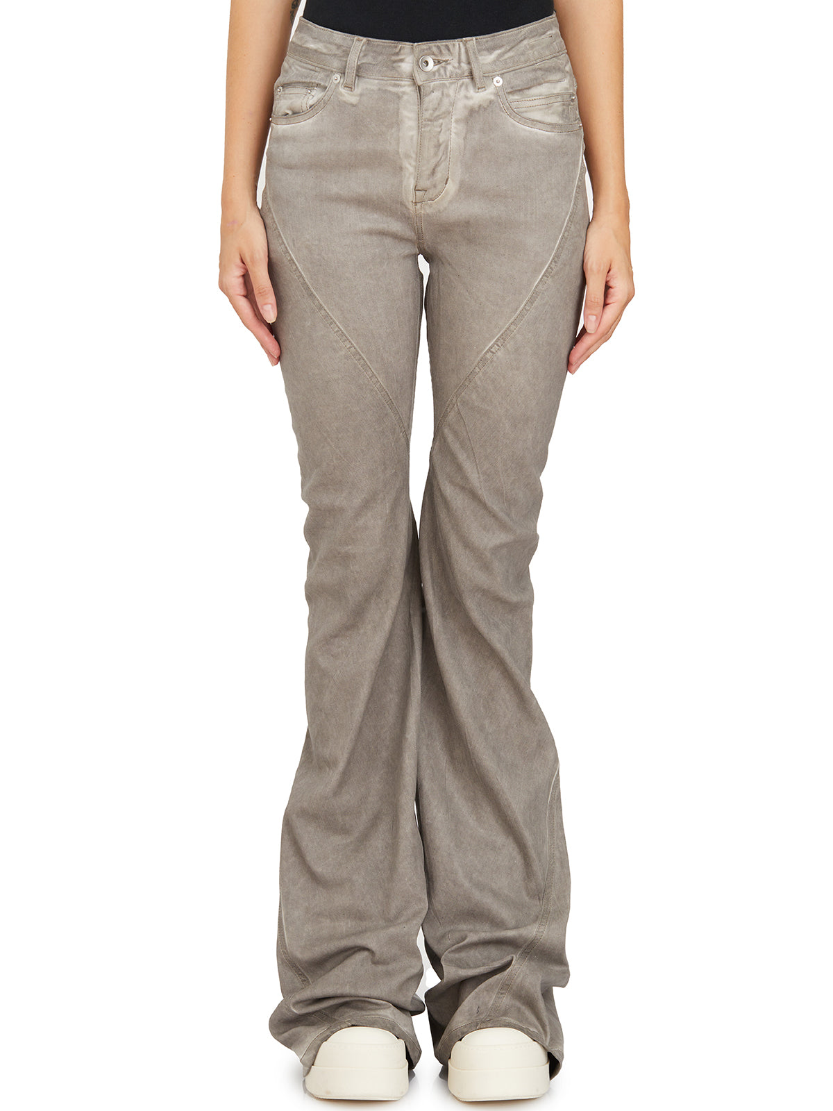 RICK OWENS Women's Denim Bias Bootcut Pants