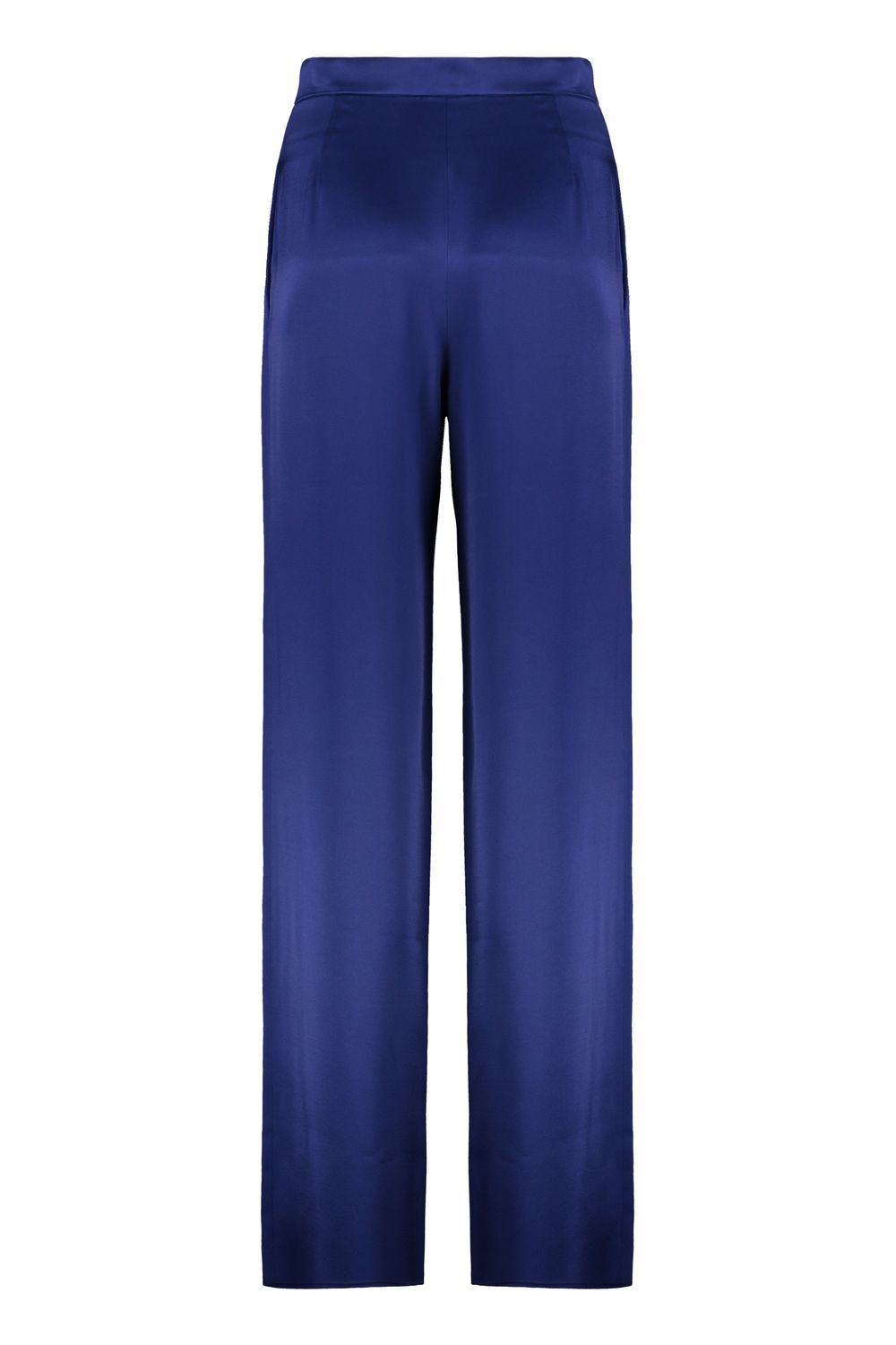 MAX MARA STUDIO Satin Trousers with Side Pockets