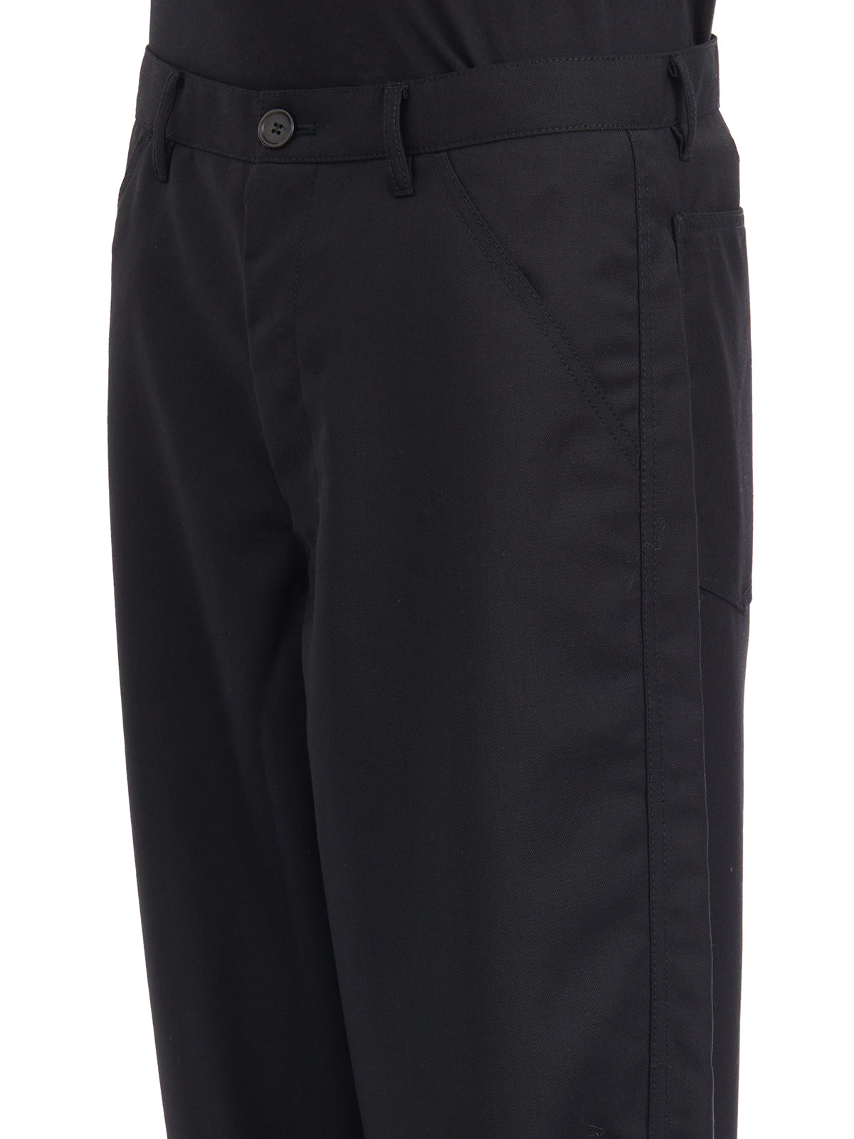 COMME DES GARÇONS SHIRT Men's Wool Trousers with Adjustable Bottoms - Size M