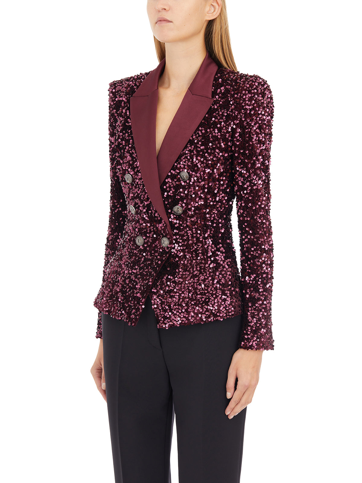 ELISABETTA FRANCHI Embroidered Jacket with Paillettes - Size 40
