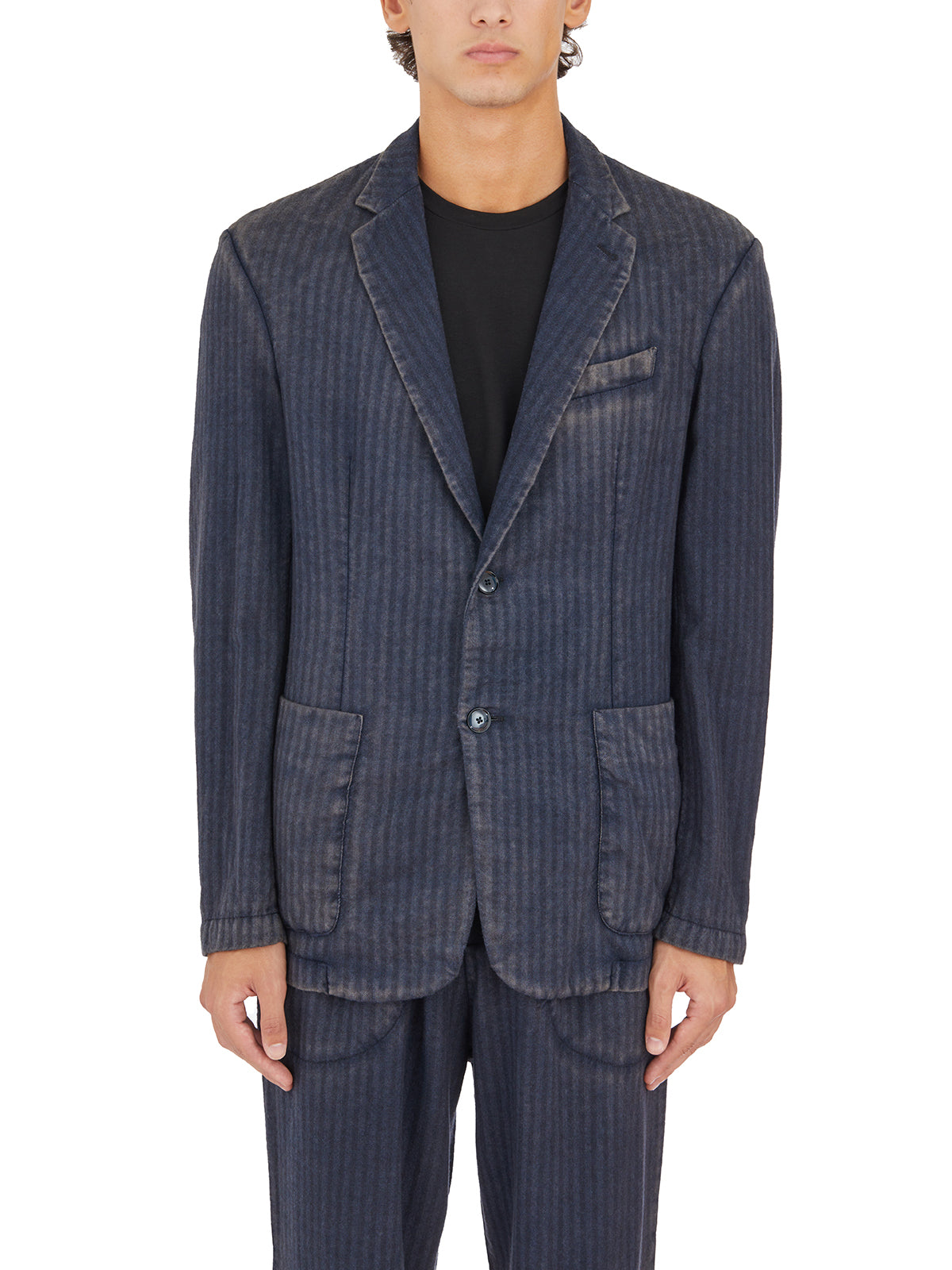BARENA Modern Fit Wool Jacket with Long Sleeves