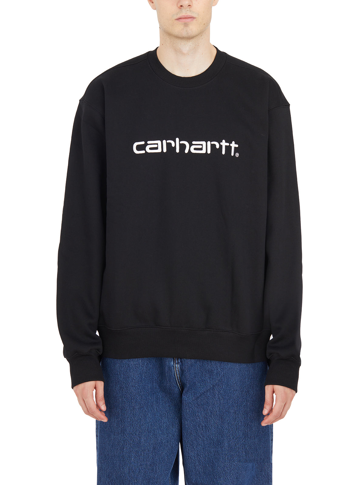 CARHARTT WIP Men's Logo Embroidered Loose Fit Sweatshirt - Size M