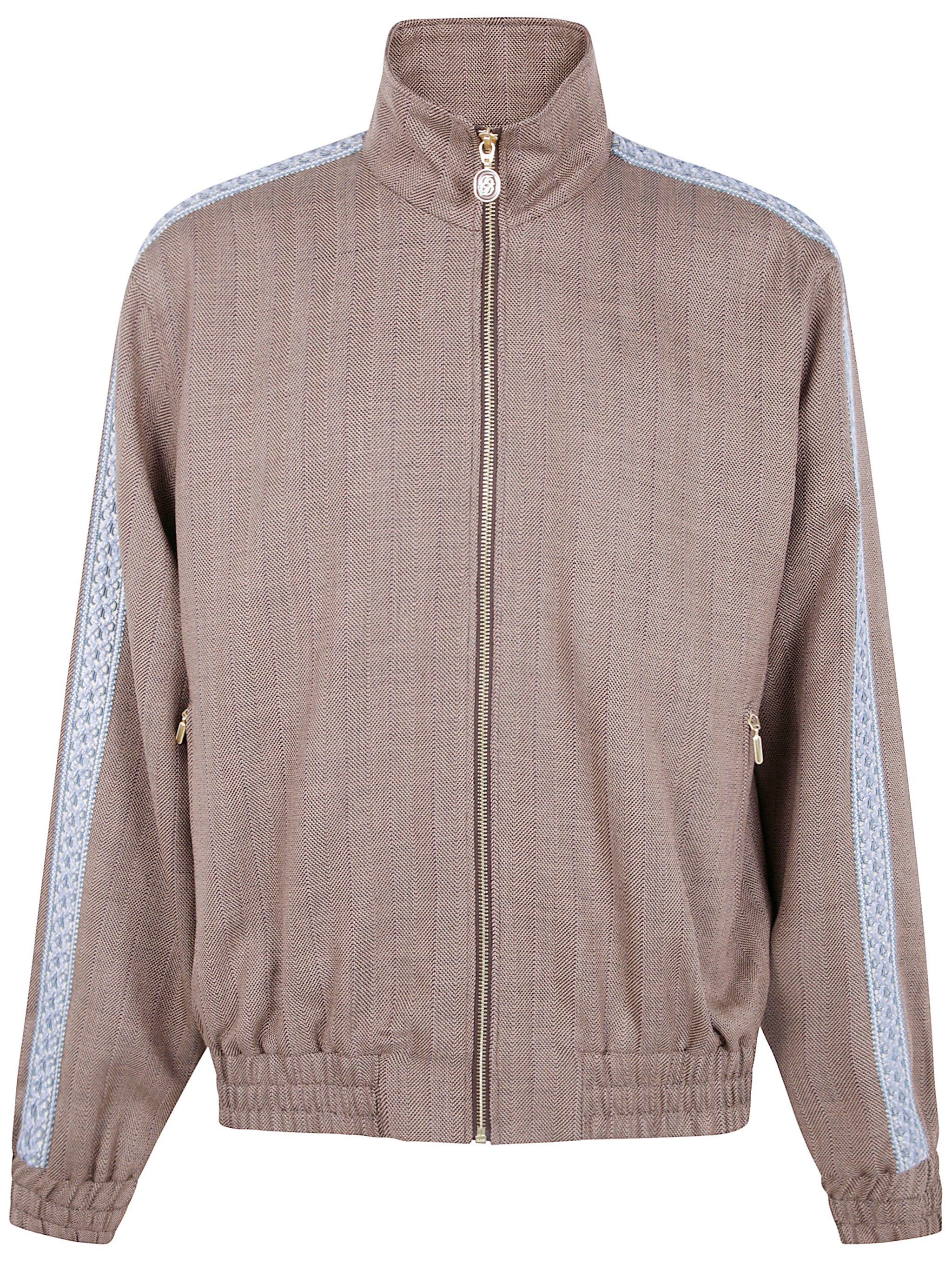 DRÔLE DE MONSIEUR Men's Chevron Wool Track Jacket