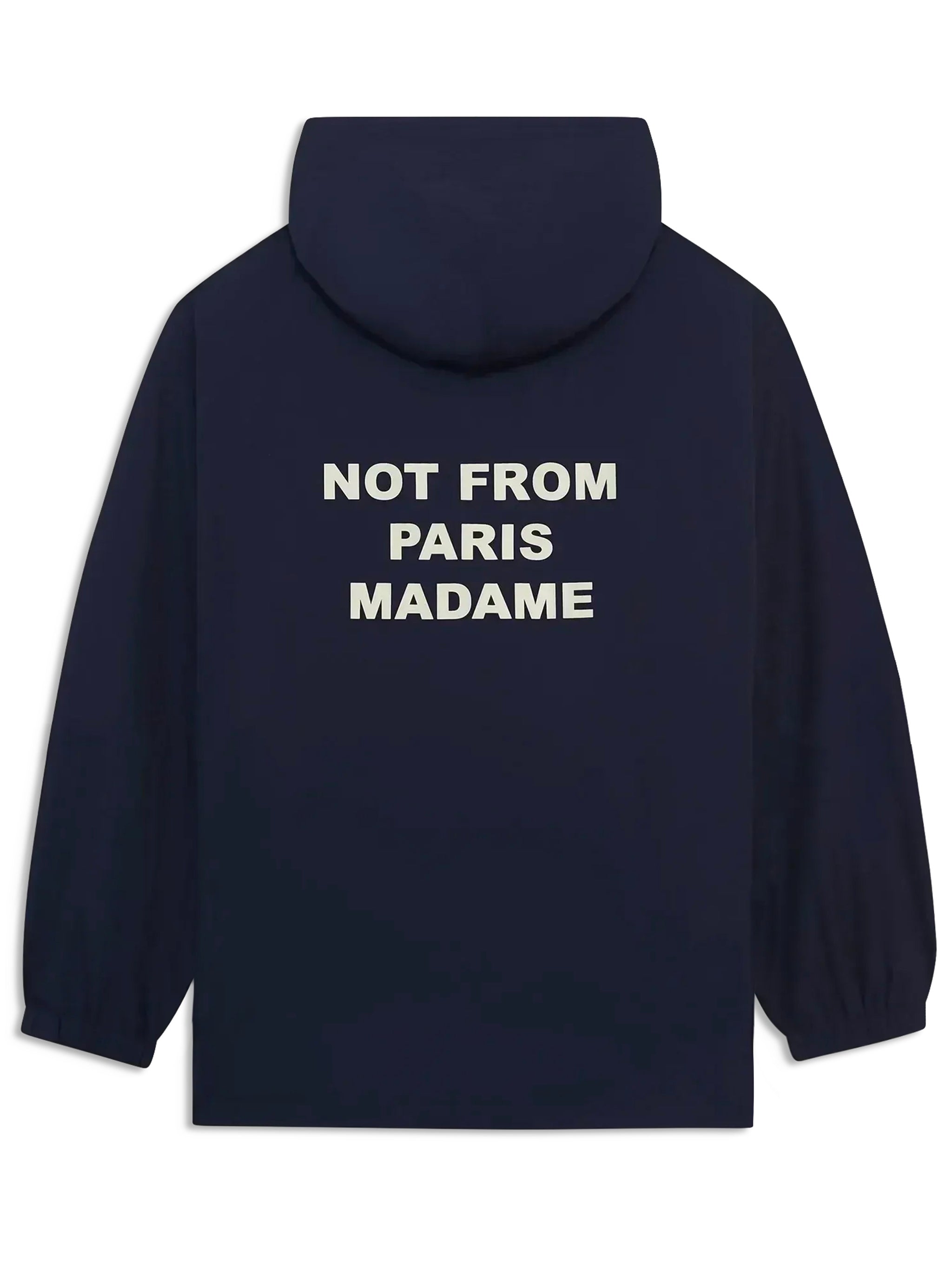 DRÔLE DE MONSIEUR Lightweight Hooded Jacket with Slogan - Size M
