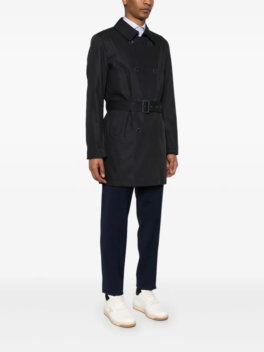 HERNO Classic Double-Breasted Cotton Trench Jacket