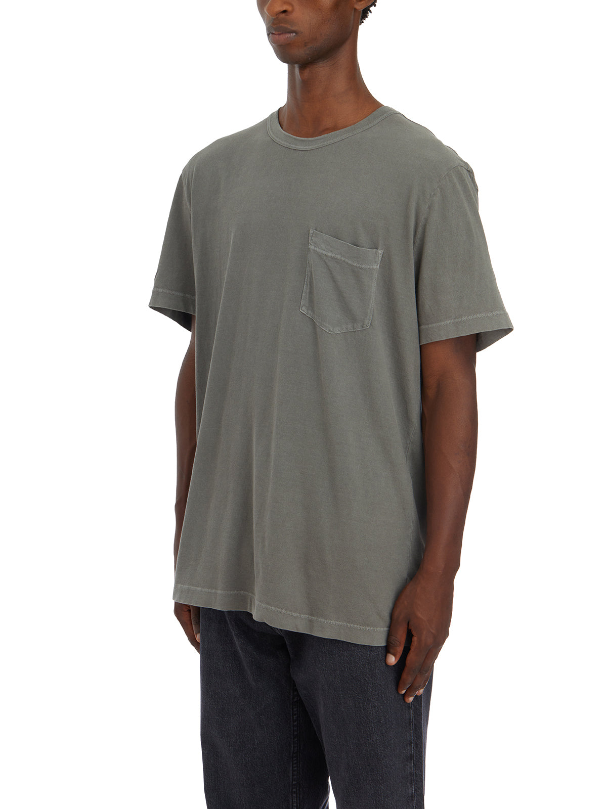 JAMES PERSE Men's Round Neck Pocket T-Shirt (Size 3)