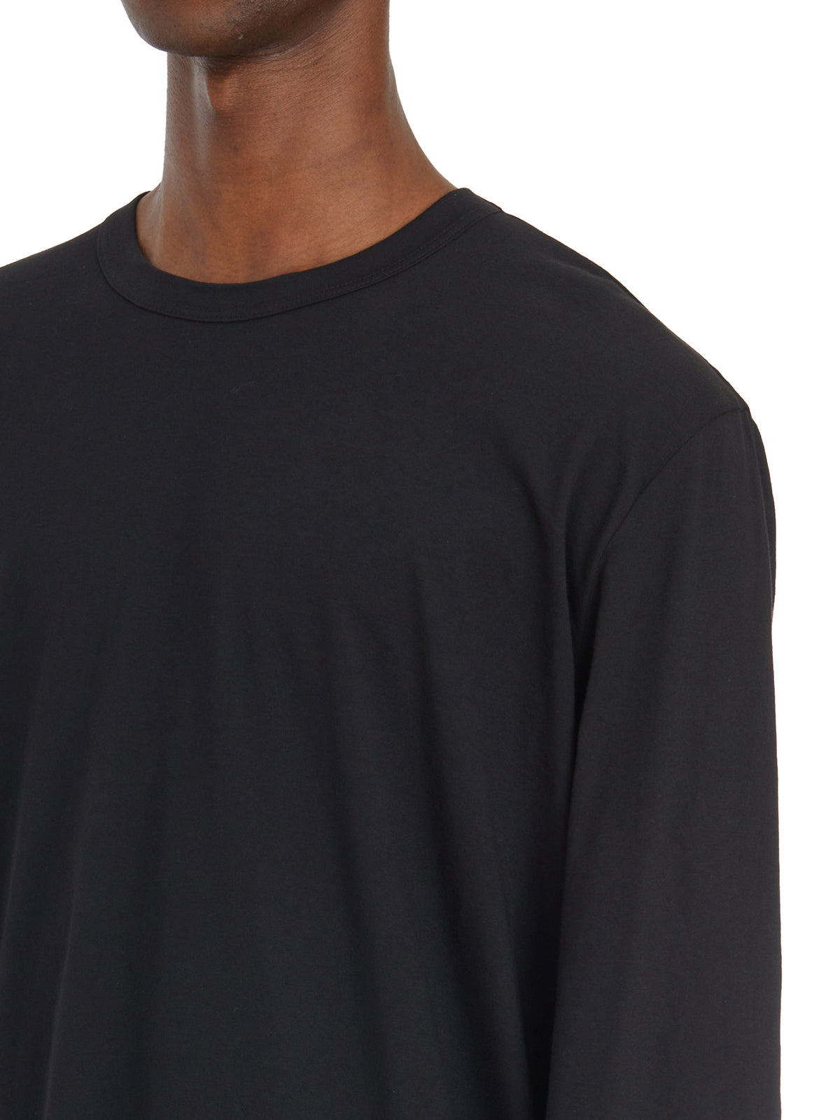 JAMES PERSE Round Neck Long Sleeve T-Shirt for Men - Size 3